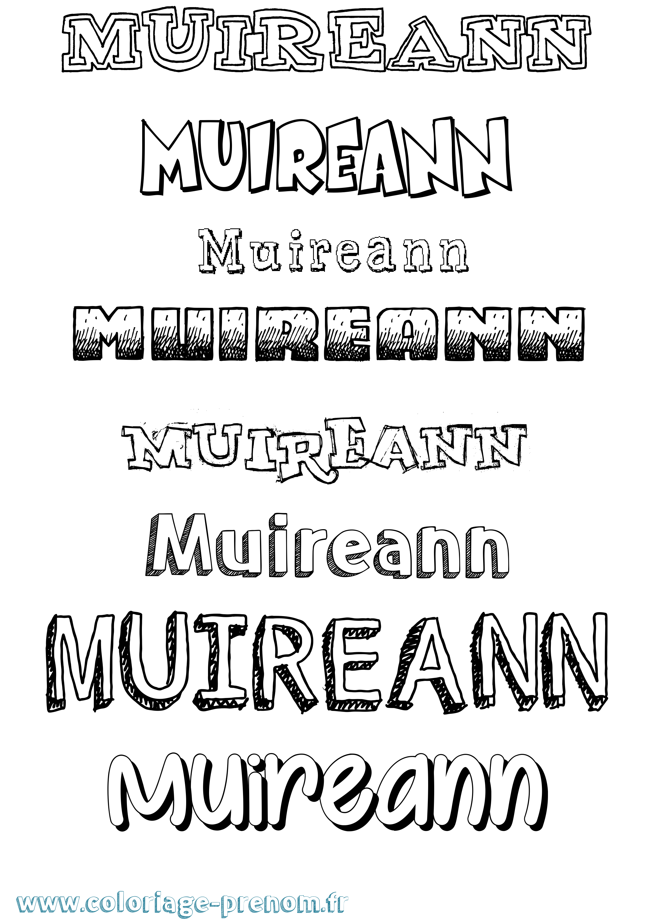 Coloriage Muireann Dessiné Coloriage prénom Muireann Dessiné