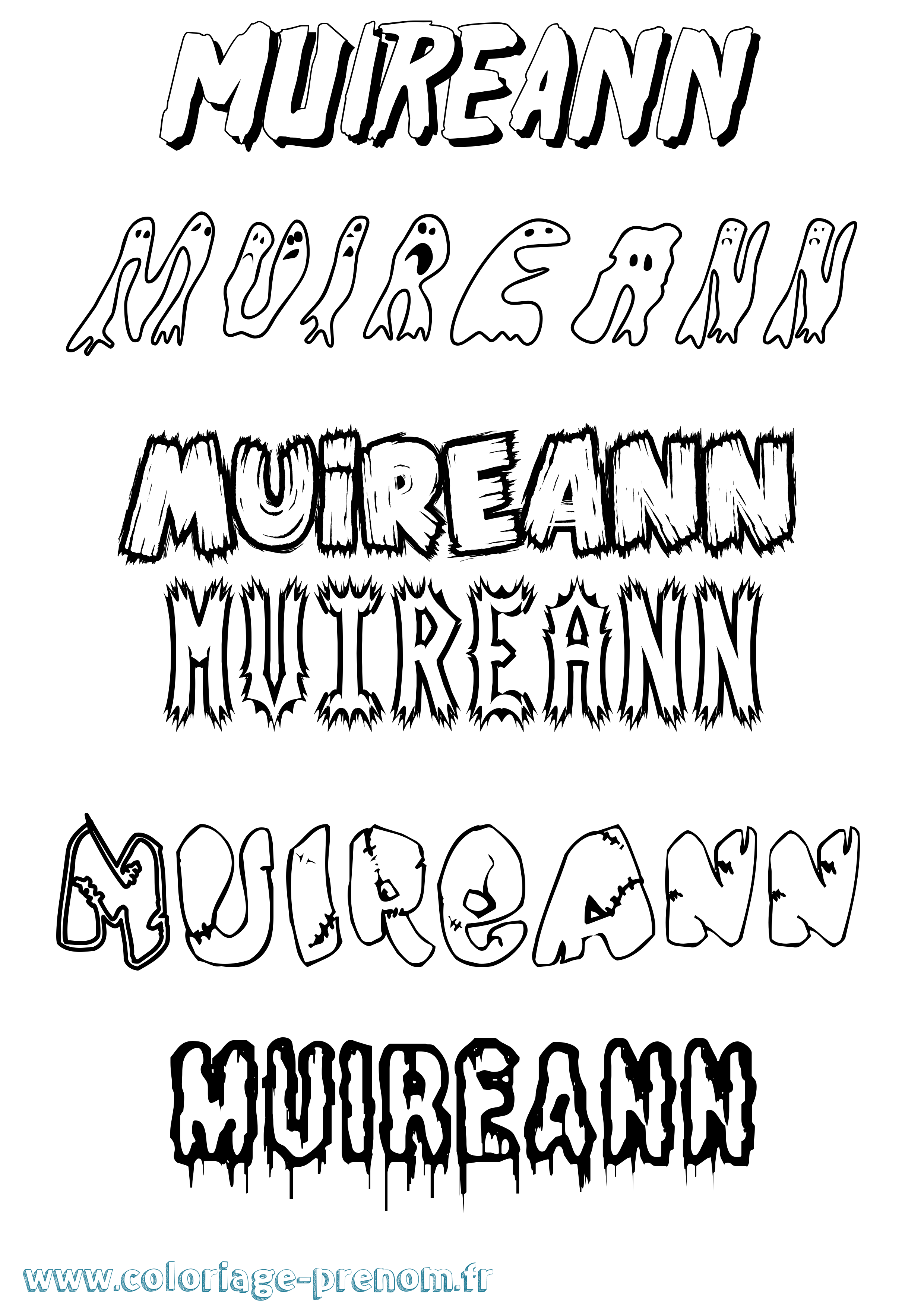 Coloriage Muireann Frisson Coloriage prénom Muireann Frisson