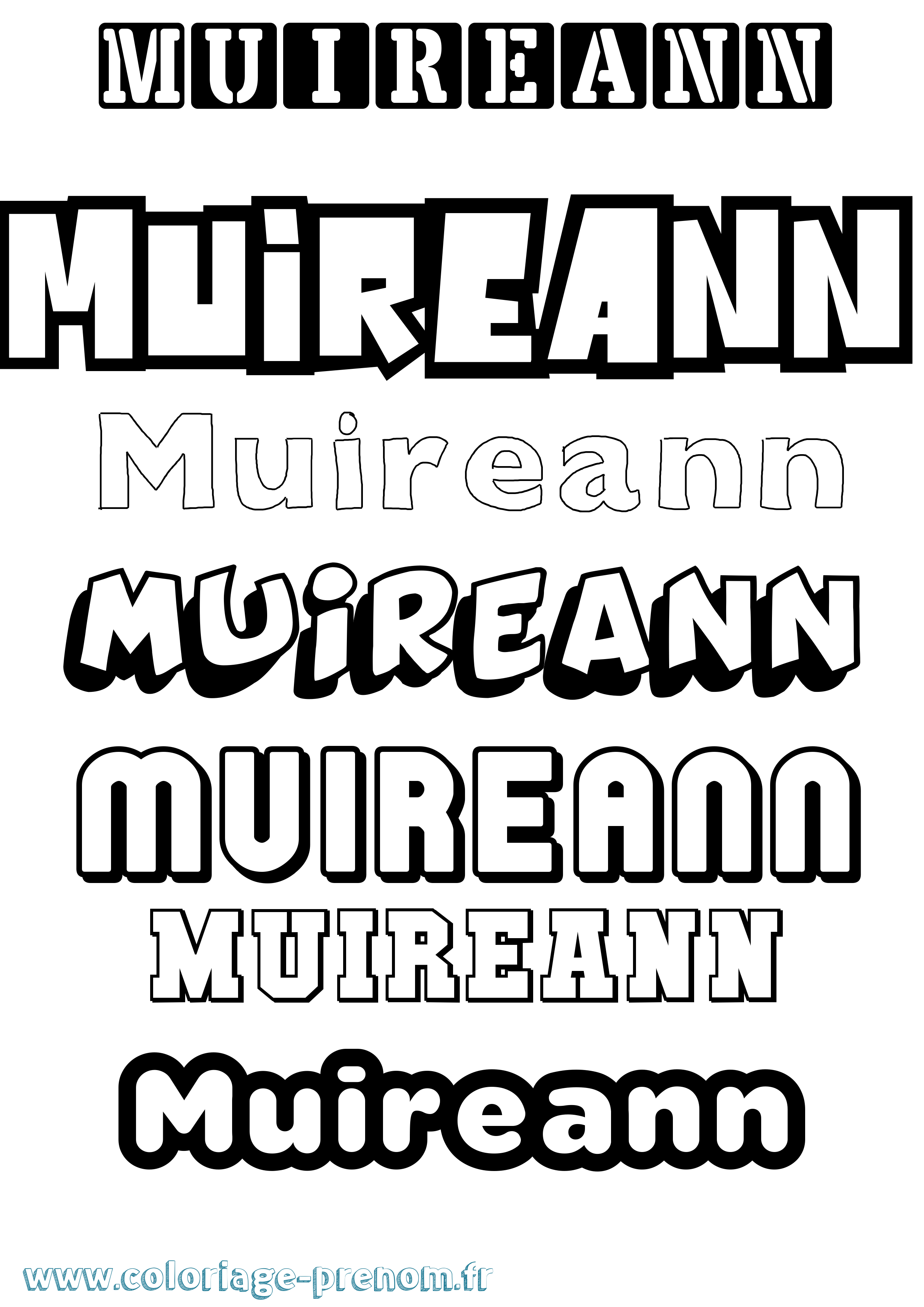 Coloriage Muireann Simple Coloriage prénom Muireann Simple