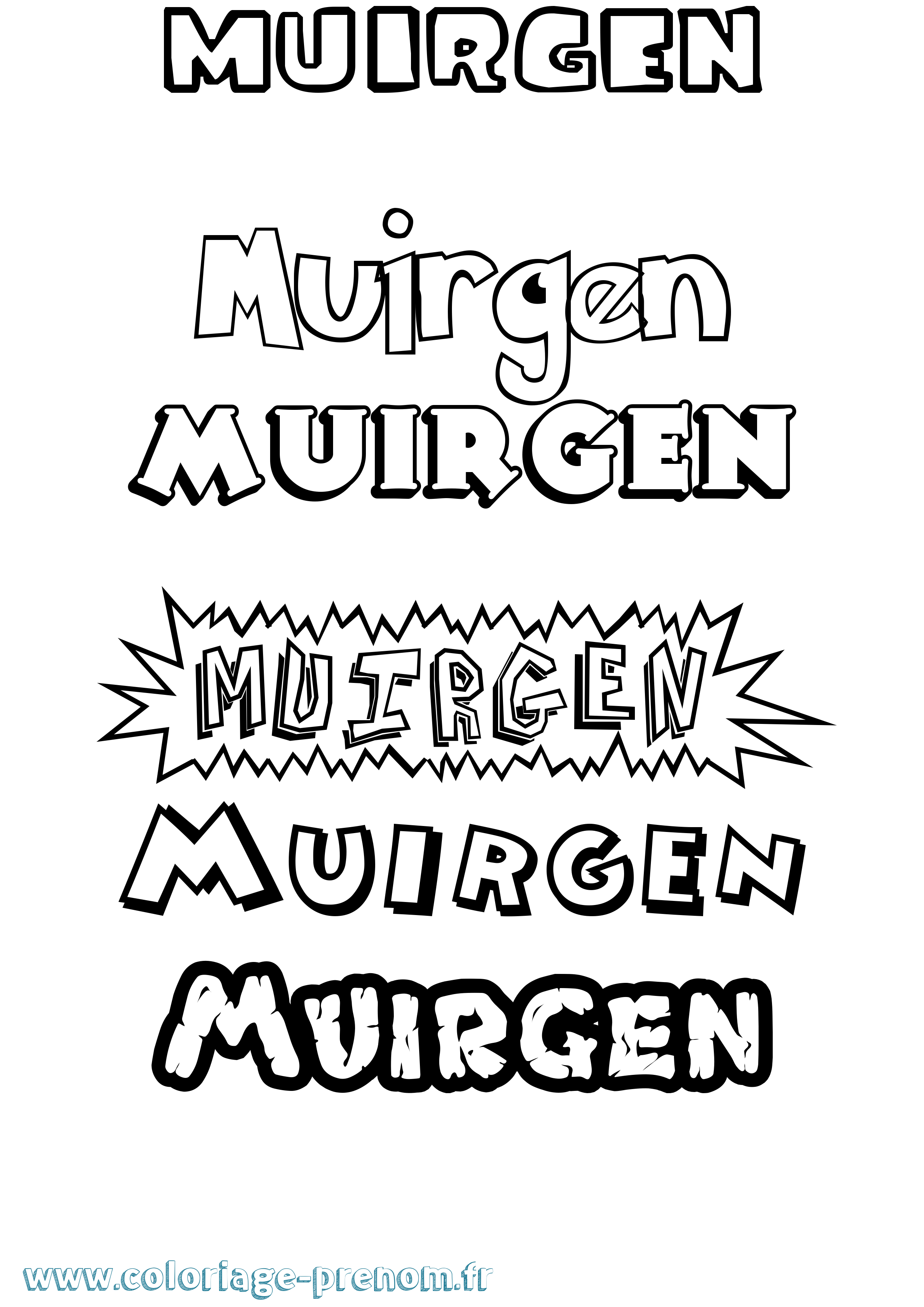 Coloriage prénom Muirgen Dessin Animé