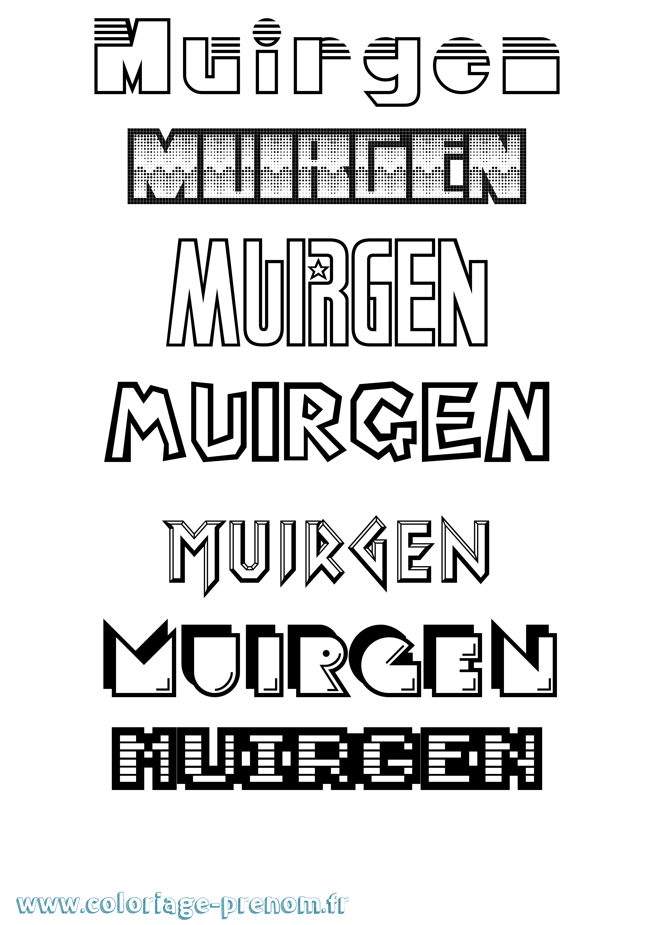 Coloriage prénom Muirgen Jeux Vidéos