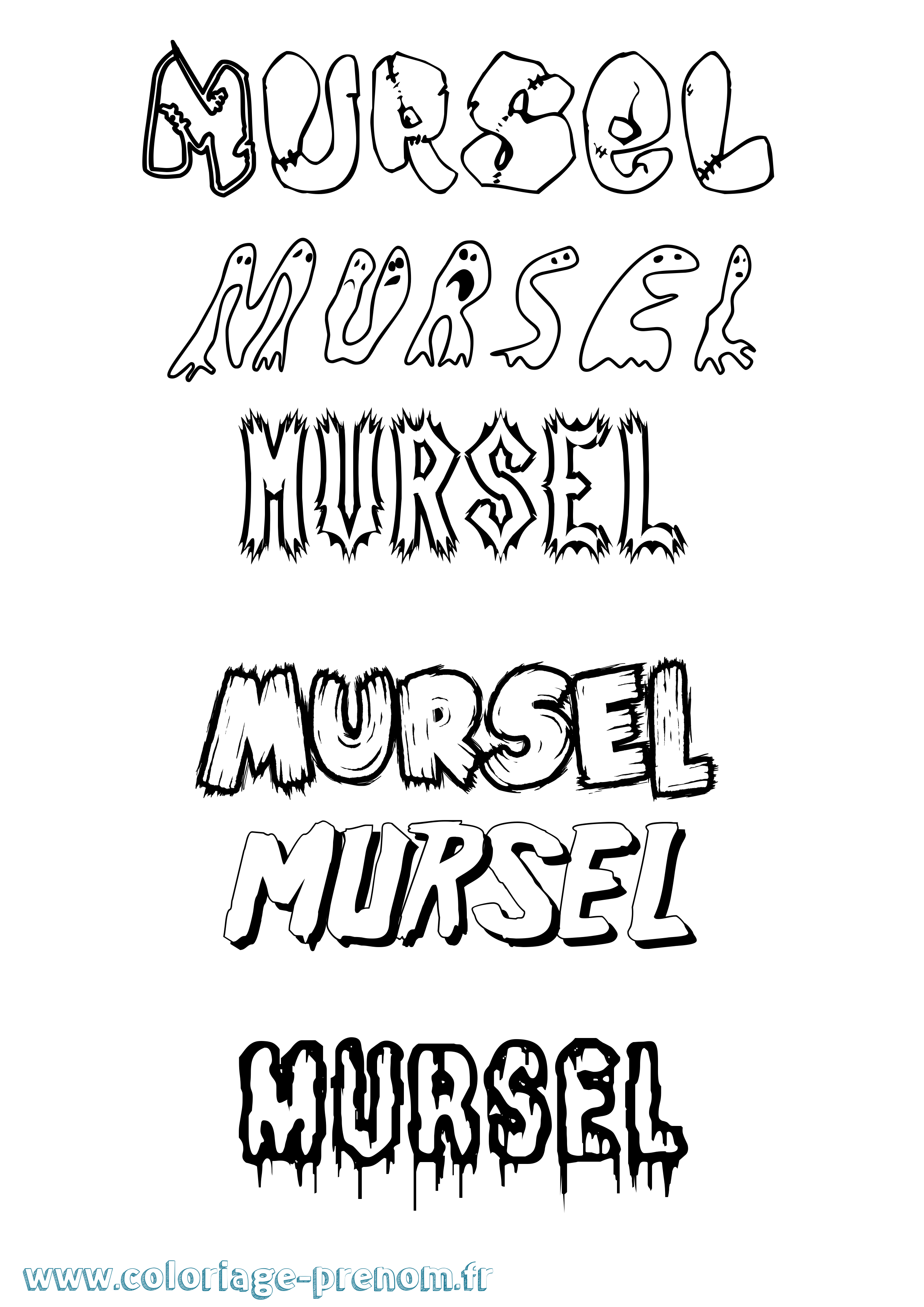 Coloriage prénom Mursel Frisson