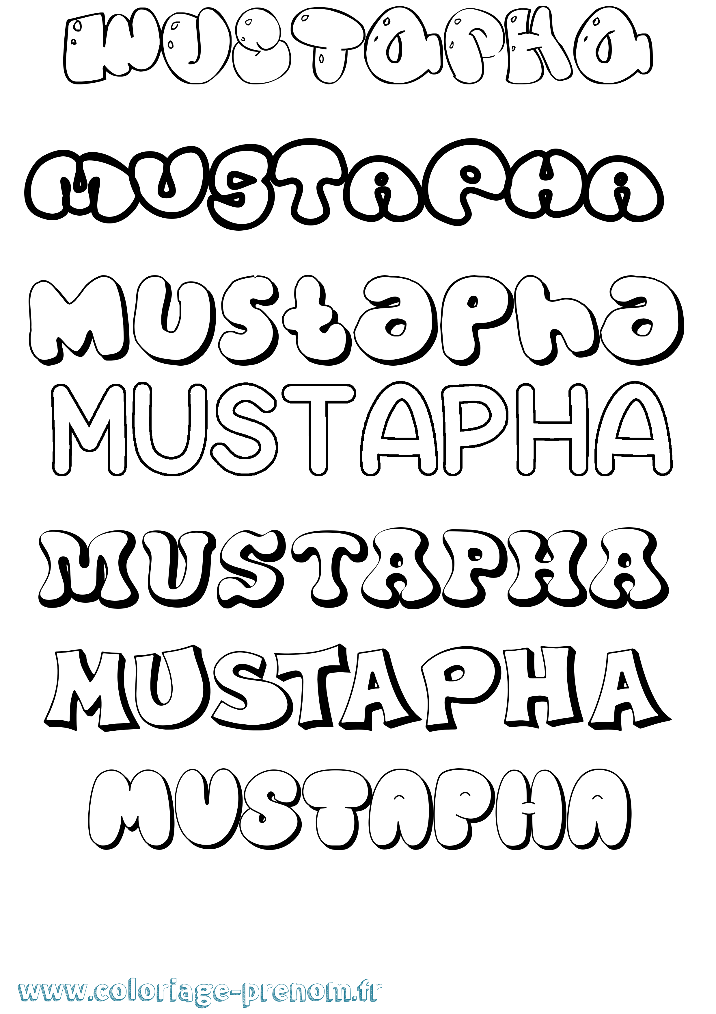 Coloriage Mustapha Coloriage prénom Mustapha