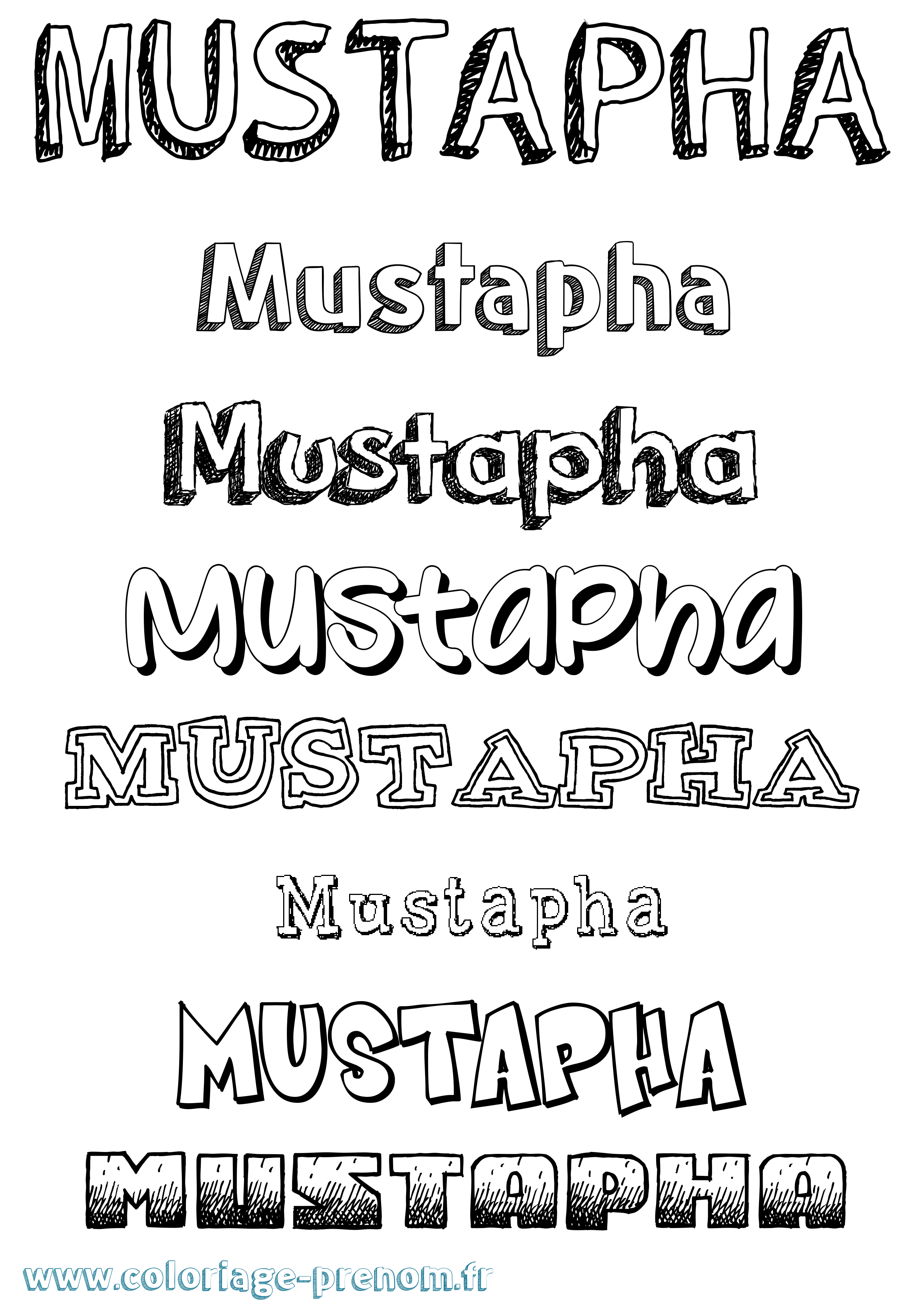 Coloriage Mustapha Coloriage prénom Mustapha
