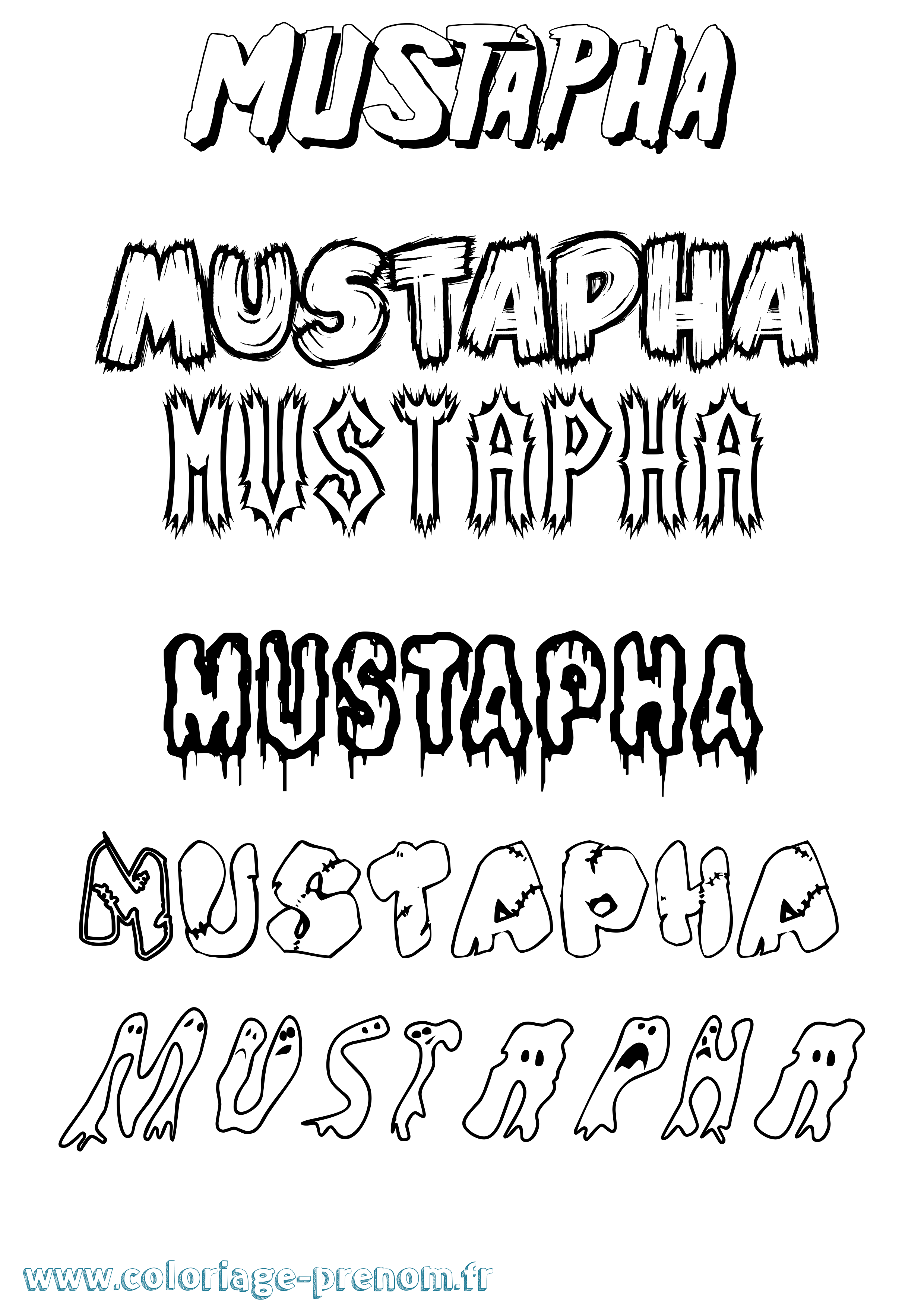 Coloriage Mustapha Coloriage prénom Mustapha
