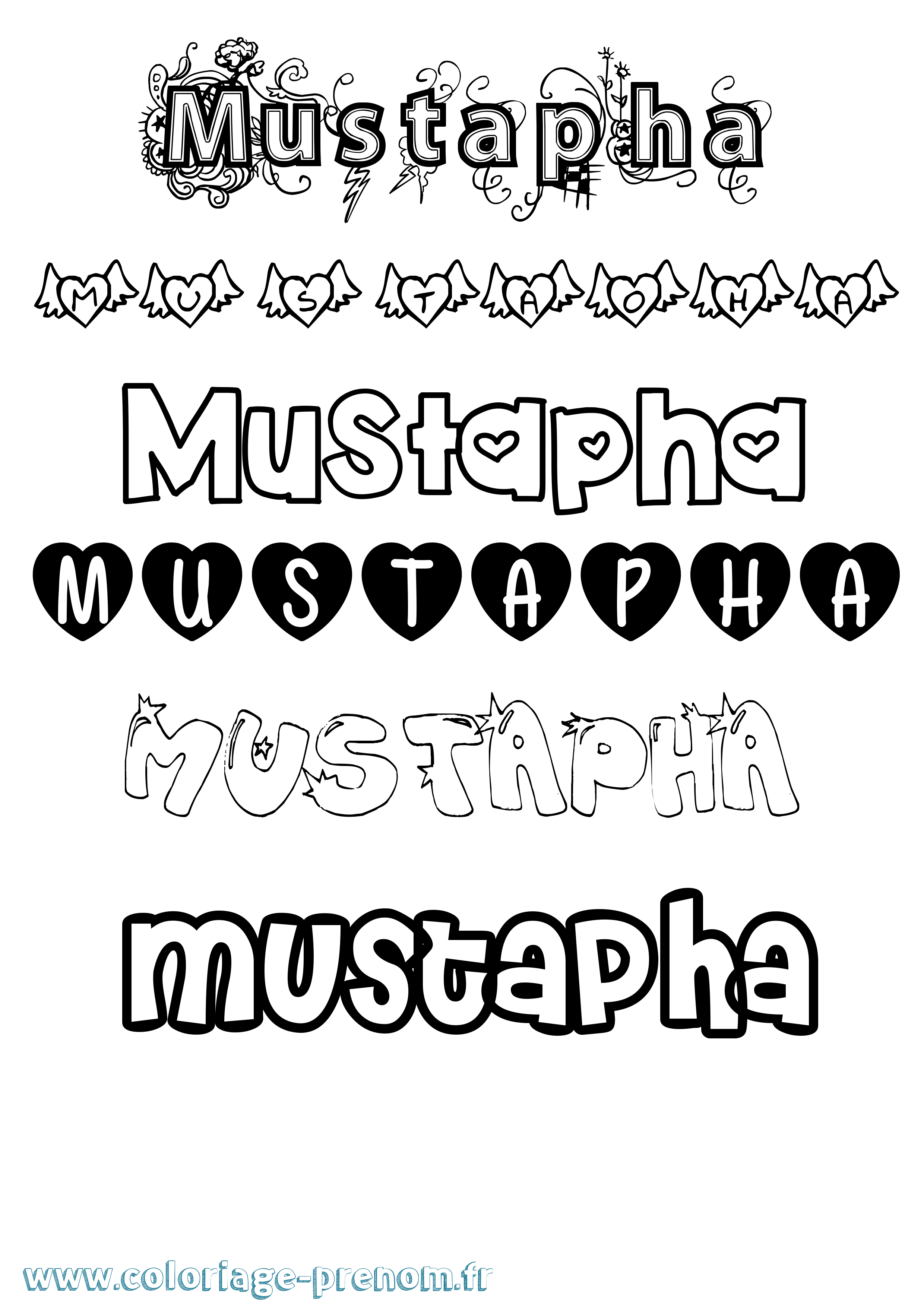 Coloriage Mustapha Coloriage prénom Mustapha