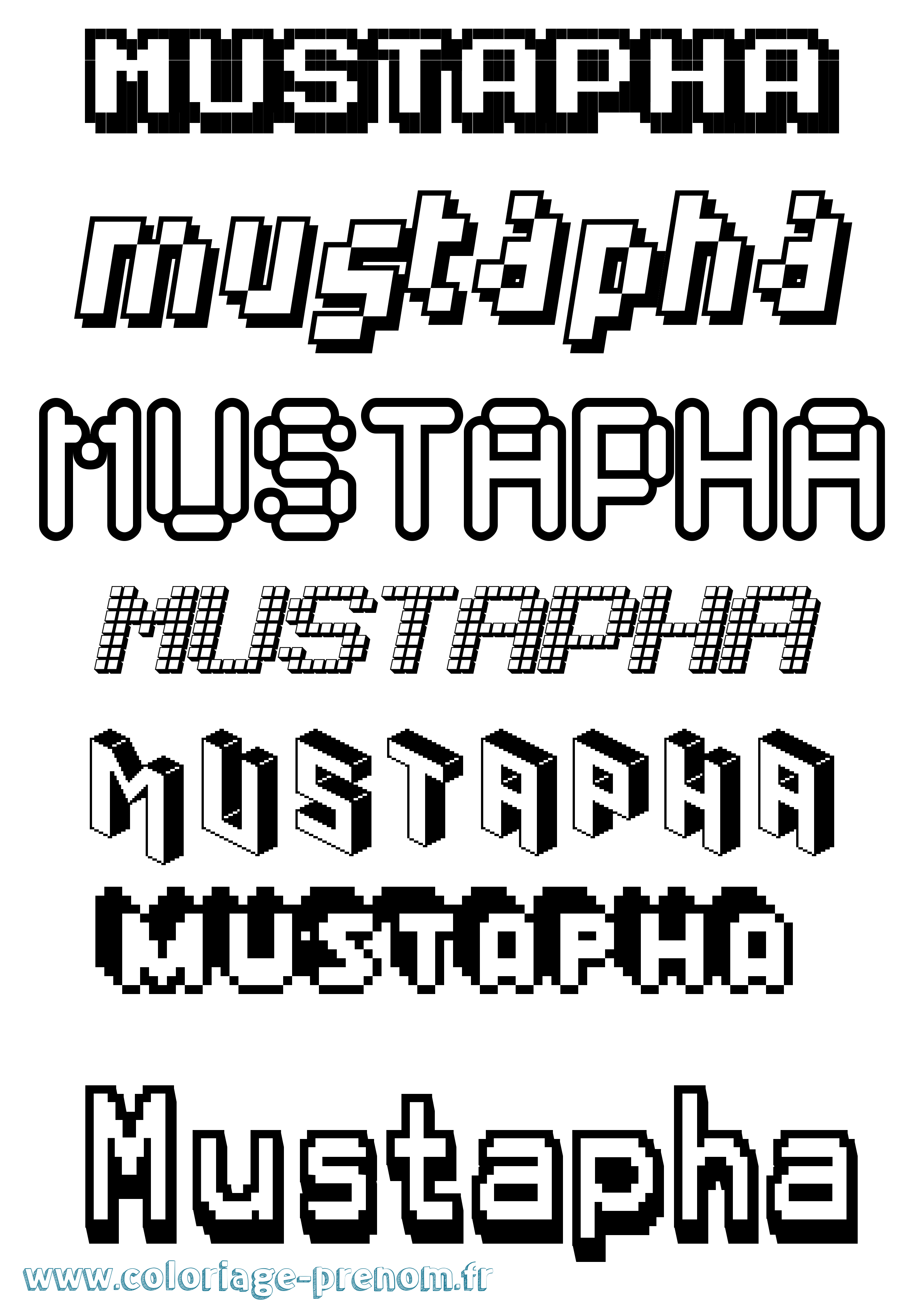 Coloriage Mustapha Coloriage prénom Mustapha