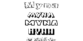 Coloriage Myna