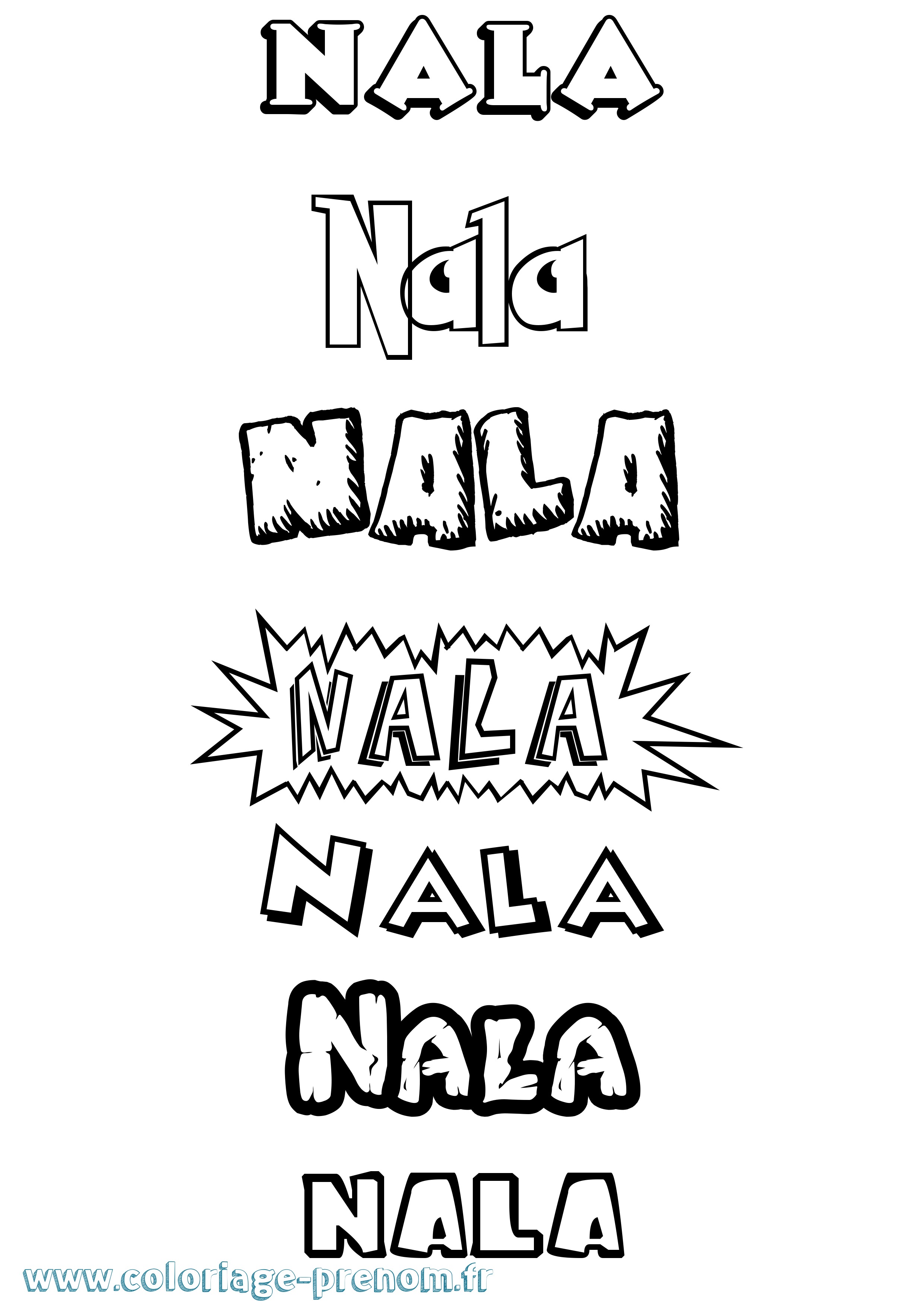 Coloriage Nala Dessin Animé Coloriage prénom Nala Dessin Animé