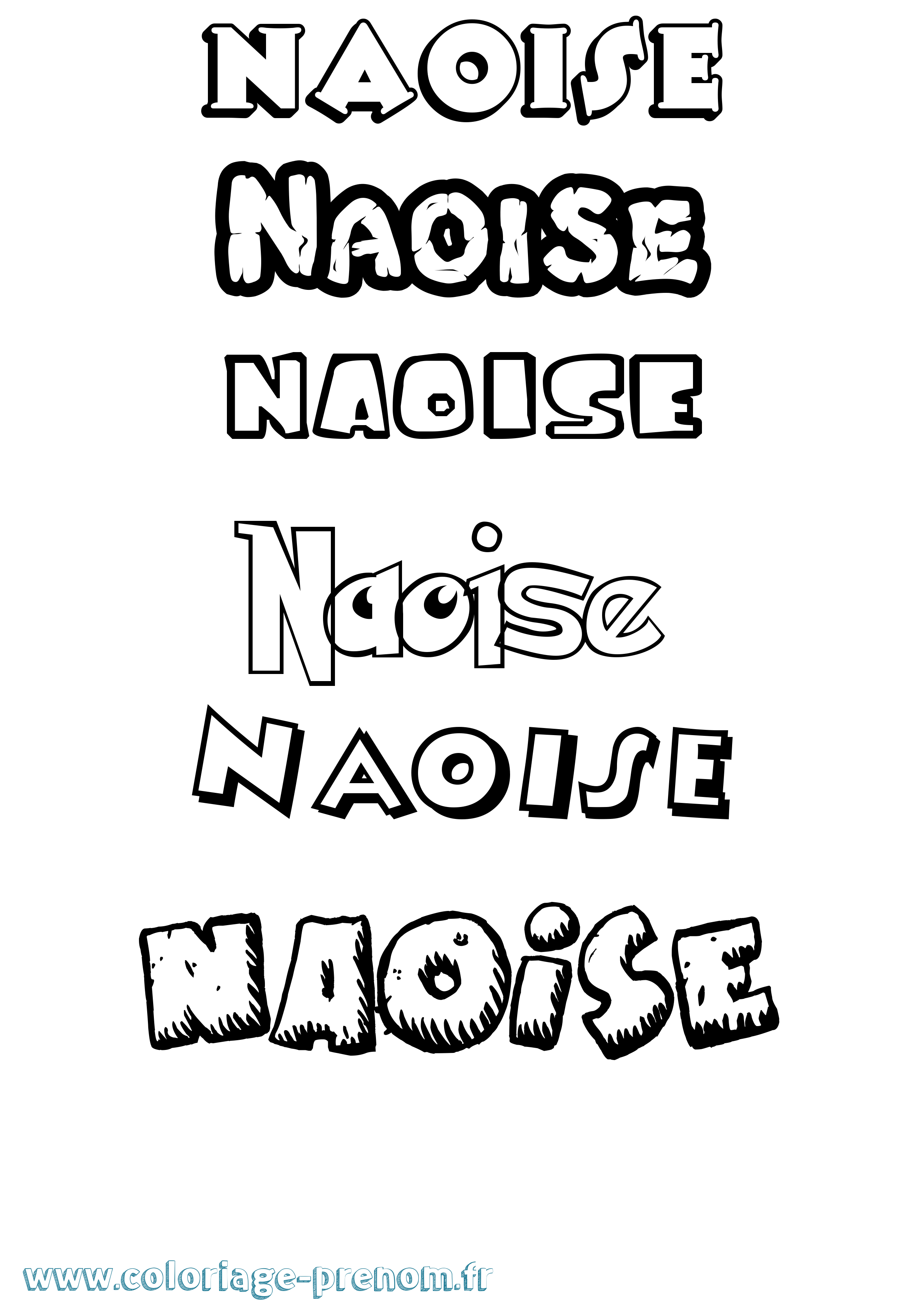 Coloriage prénom Naoise Dessin Animé