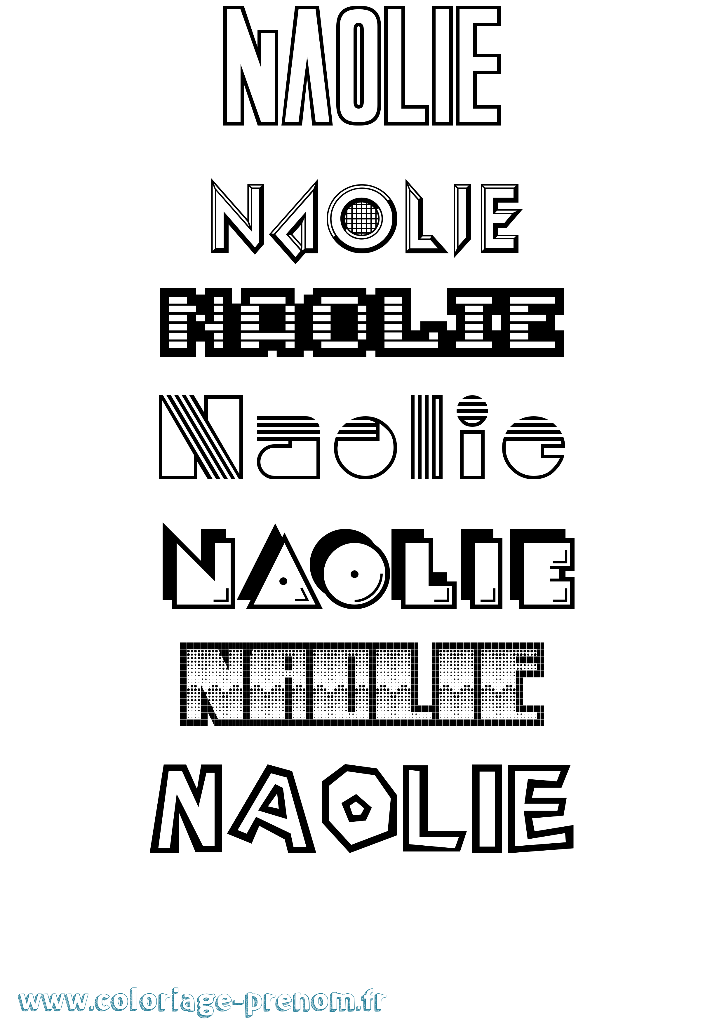 Coloriage Naolie Jeux Vidéos Coloriage prénom Naolie Jeux Vidéos