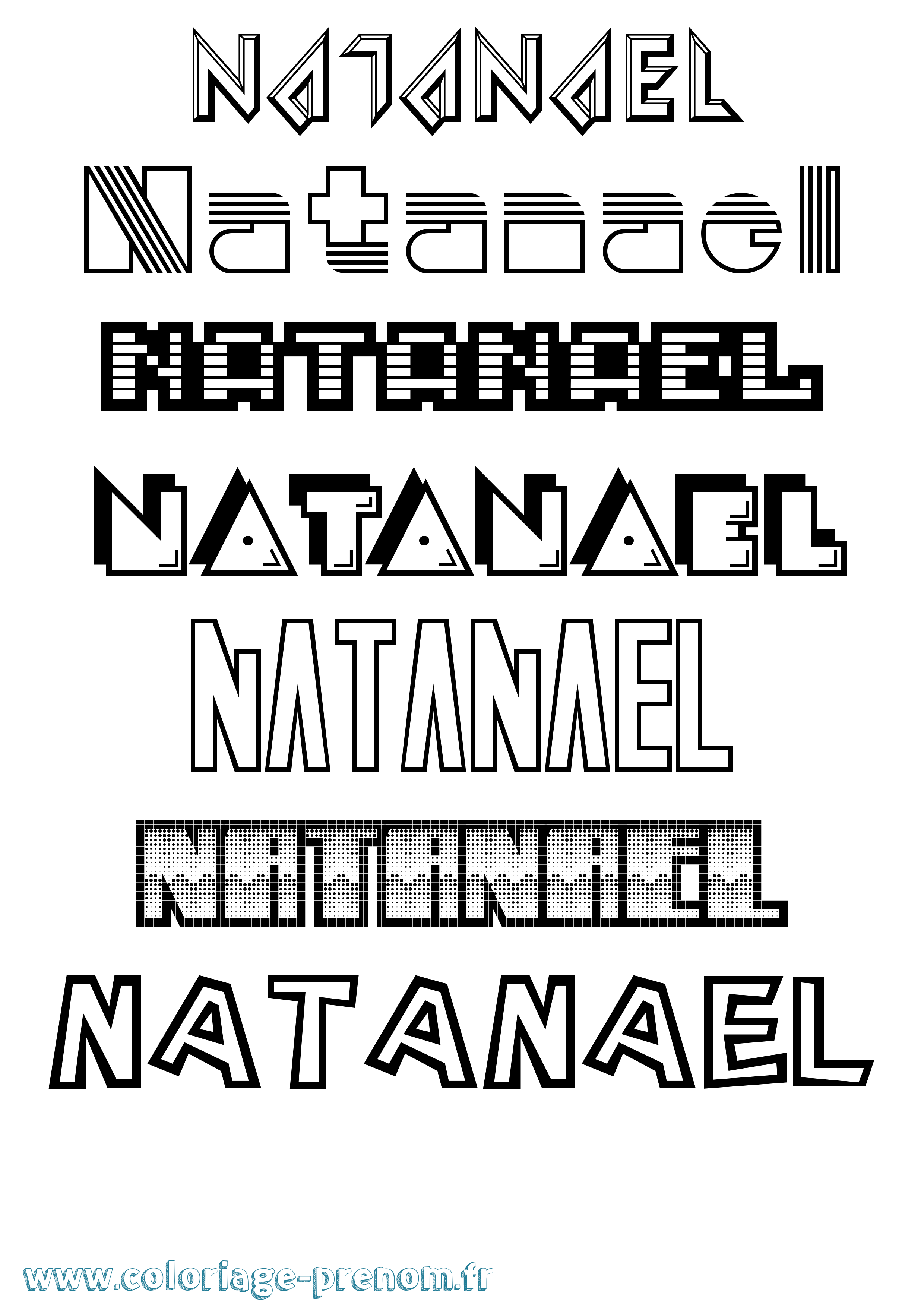 Coloriage Natanael Jeux Vidéos Coloriage prénom Natanael Jeux Vidéos