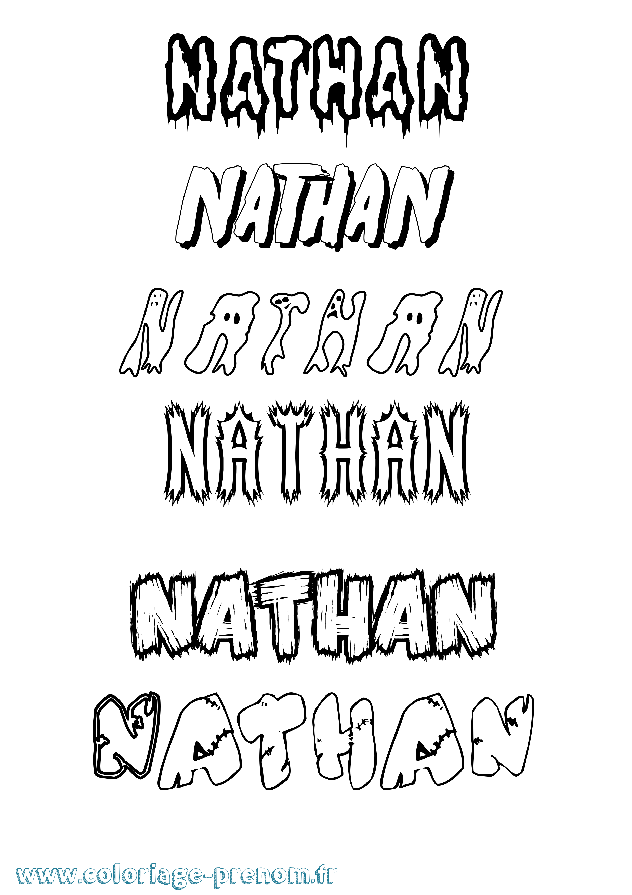 Coloriage prénom Nathan