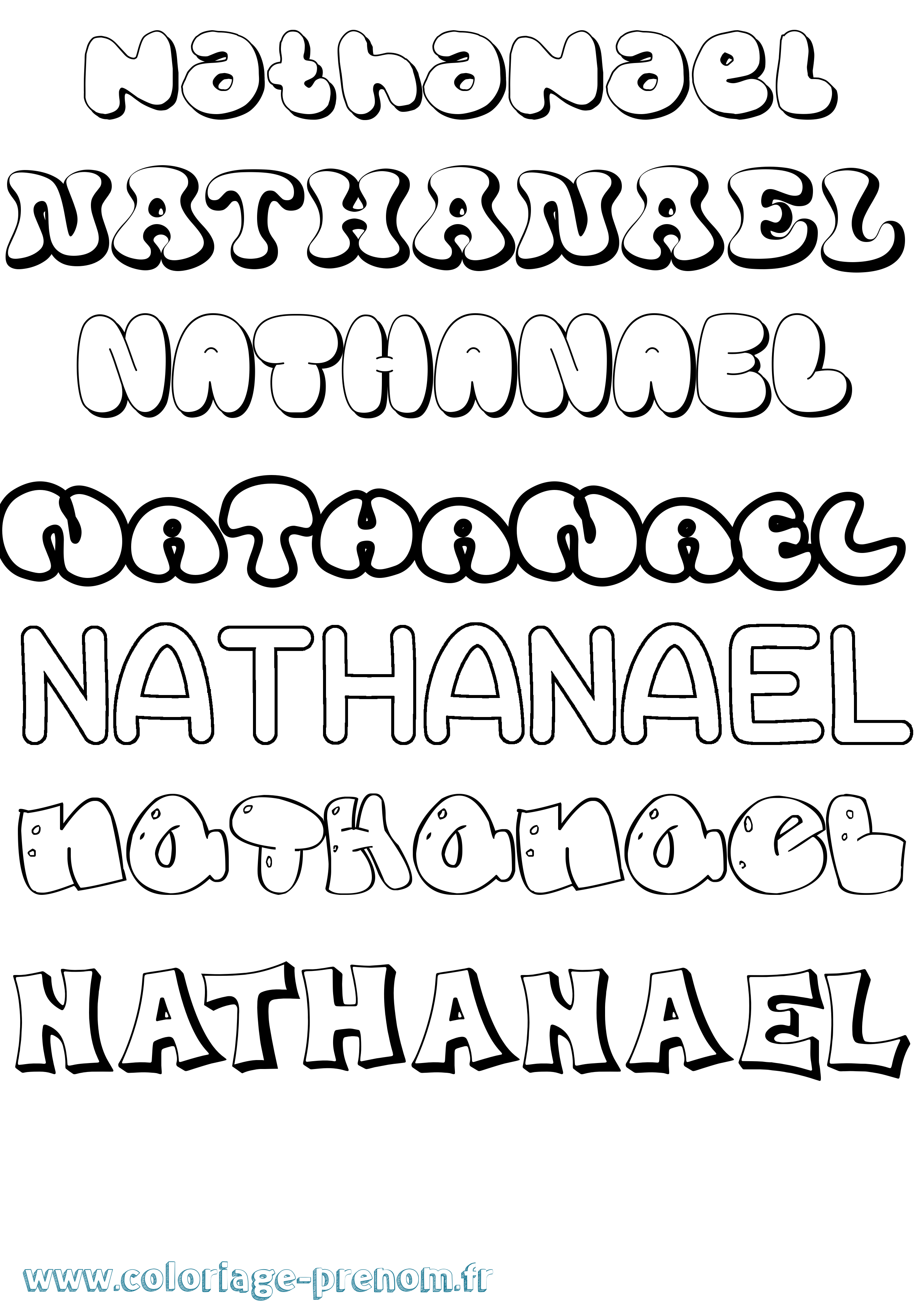 Coloriage Nathanael Coloriage prénom Nathanael