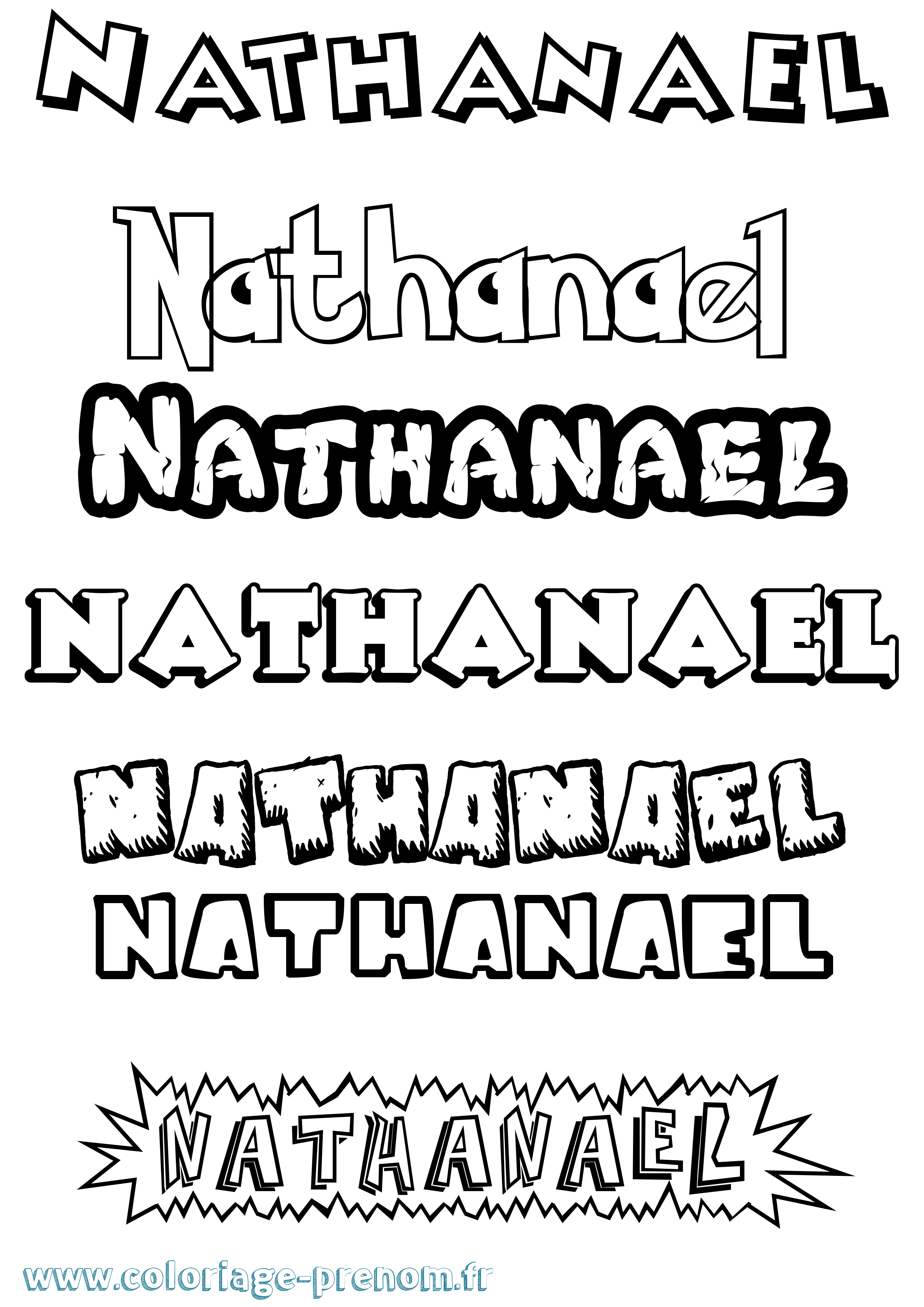 Coloriage Nathanael Coloriage prénom Nathanael