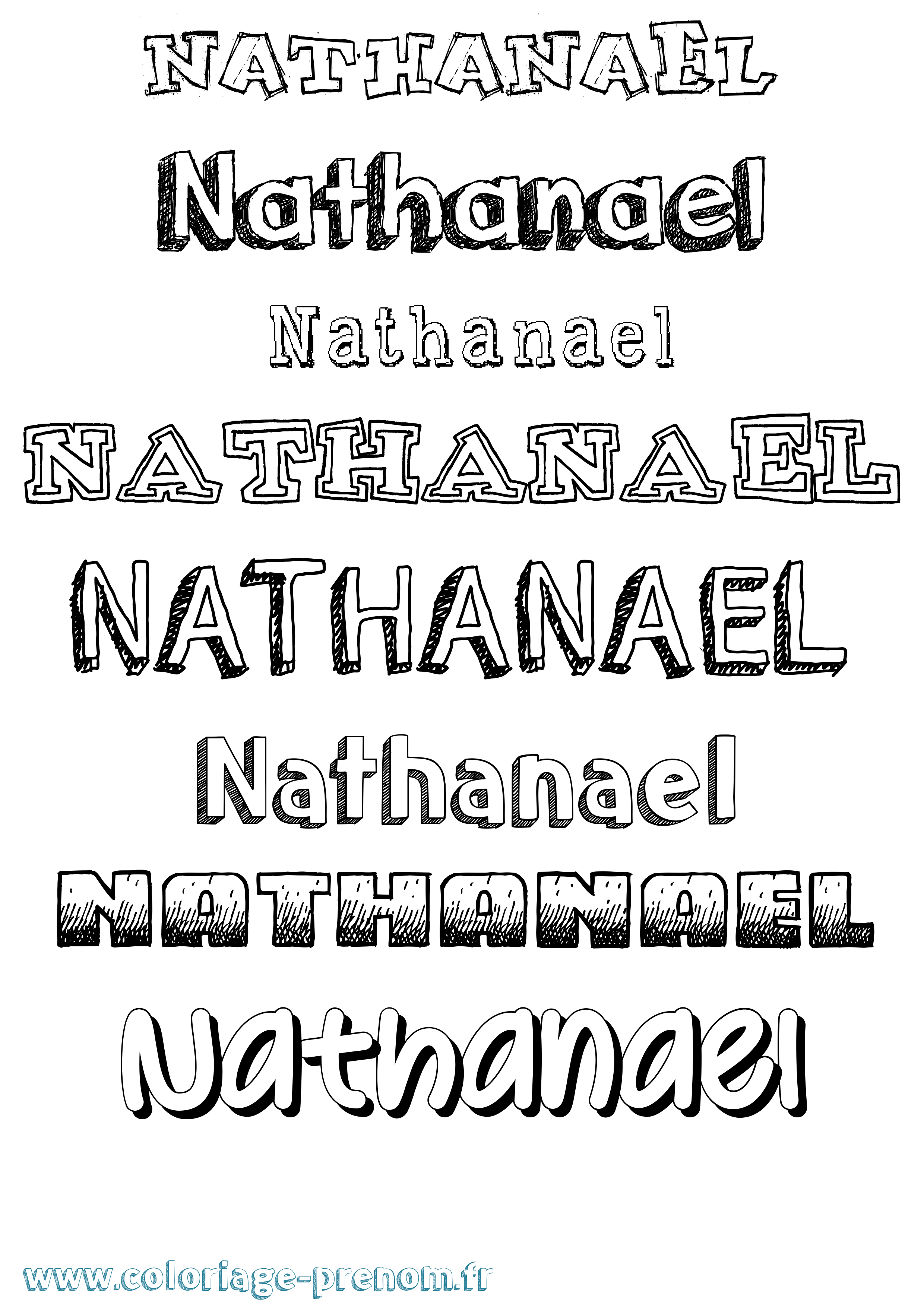 Coloriage Nathanael Coloriage prénom Nathanael