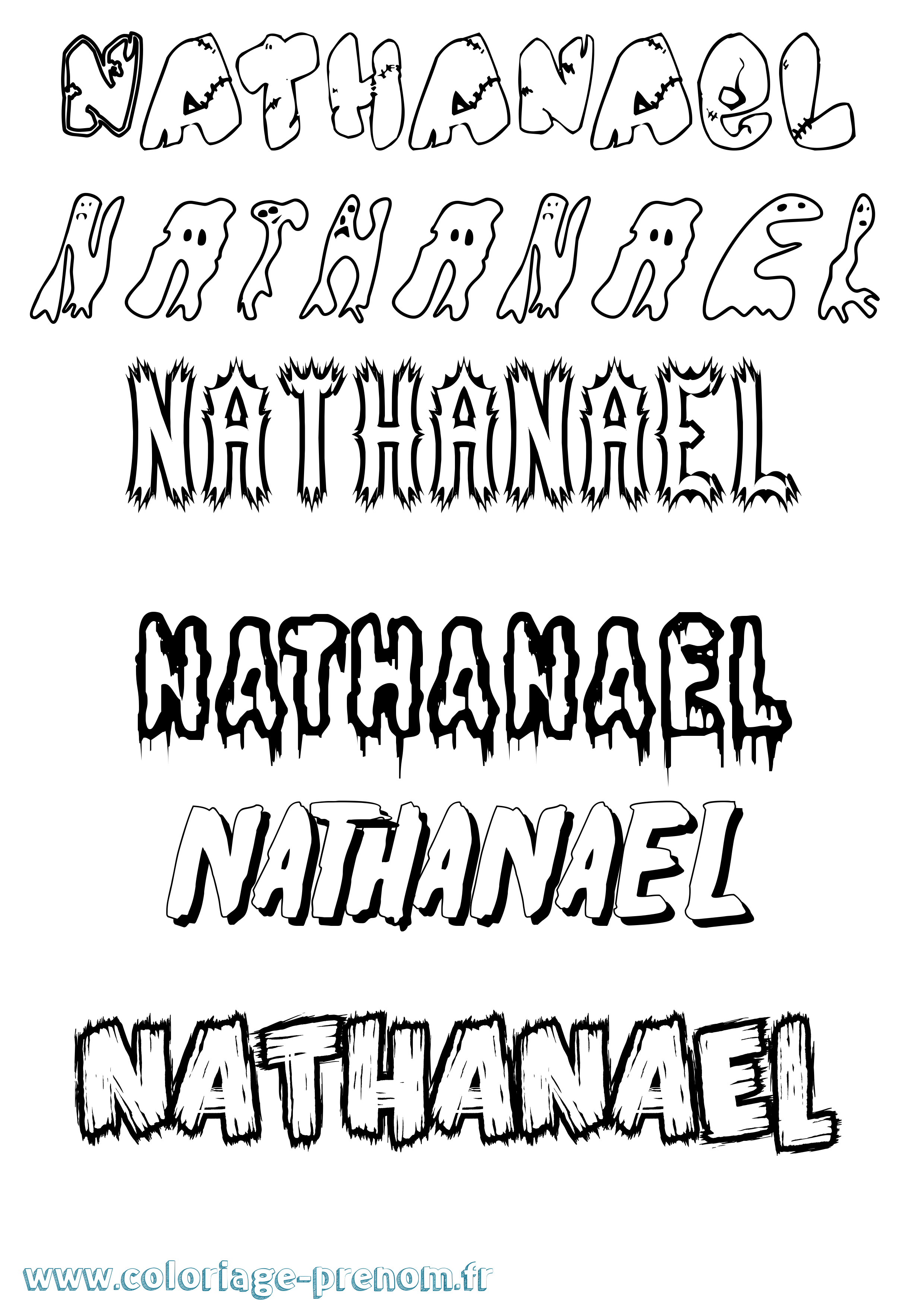 Coloriage Nathanael Coloriage prénom Nathanael
