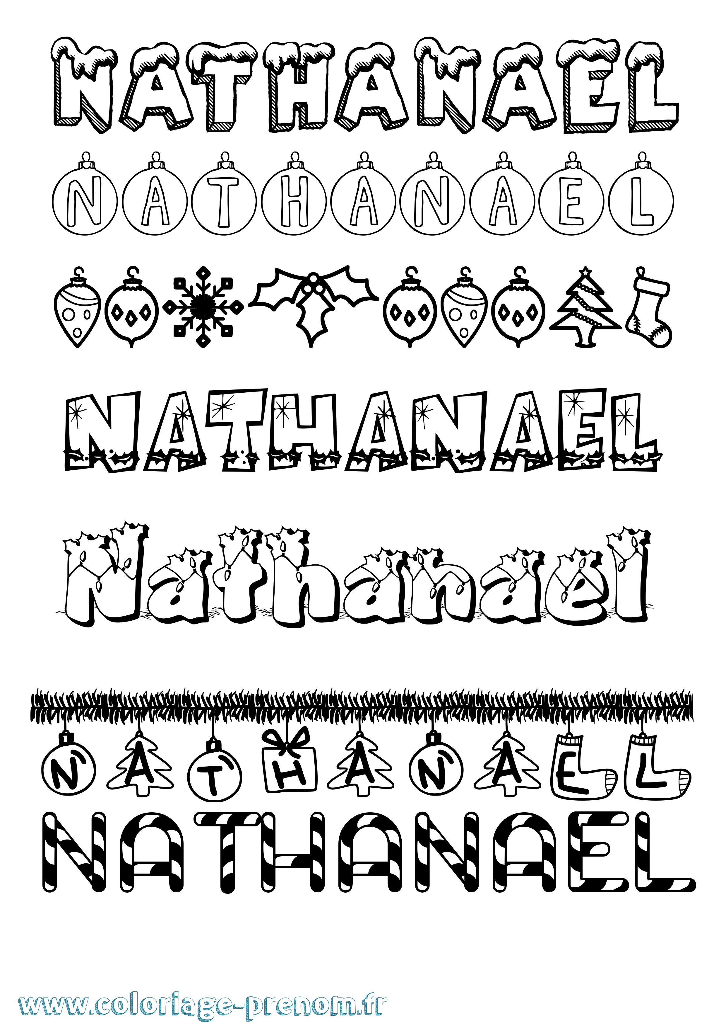 Coloriage Nathanael Coloriage prénom Nathanael