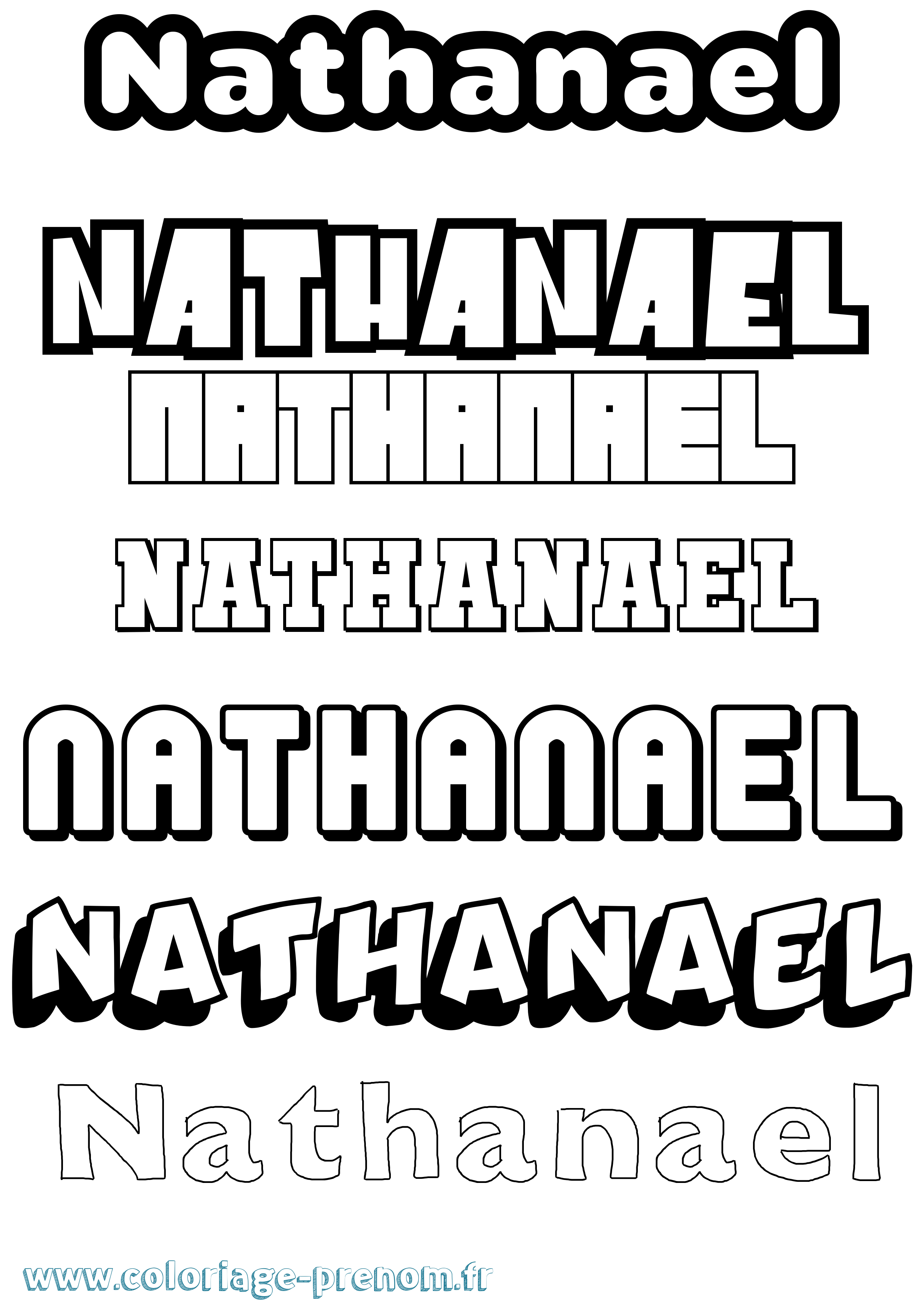 Coloriage Nathanael Coloriage prénom Nathanael