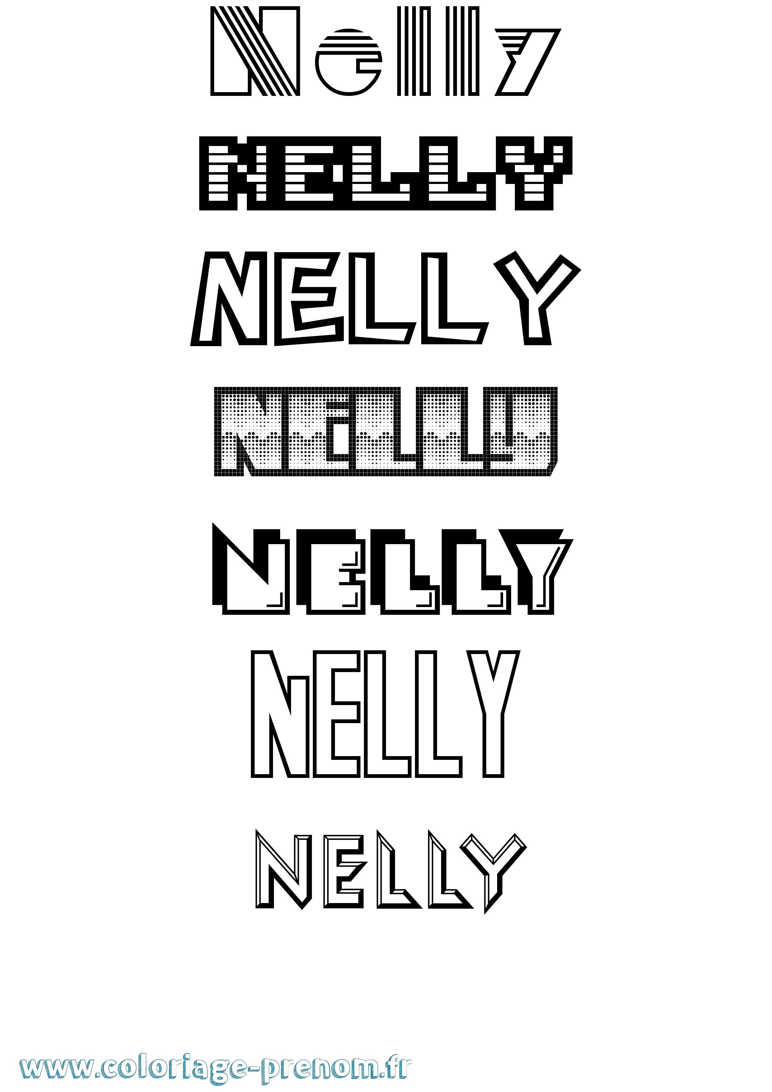 Coloriage Nelly Jeux Vidéos Coloriage prénom Nelly Jeux Vidéos