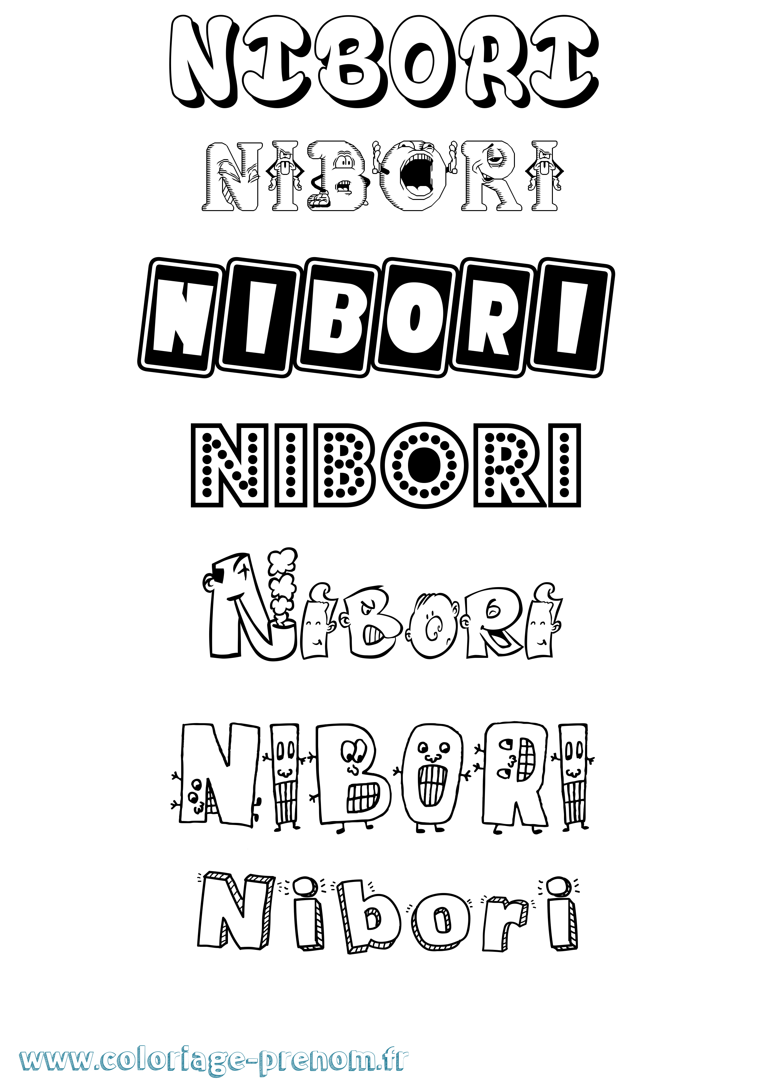 Coloriage Nibori Fun Coloriage prénom Nibori Fun