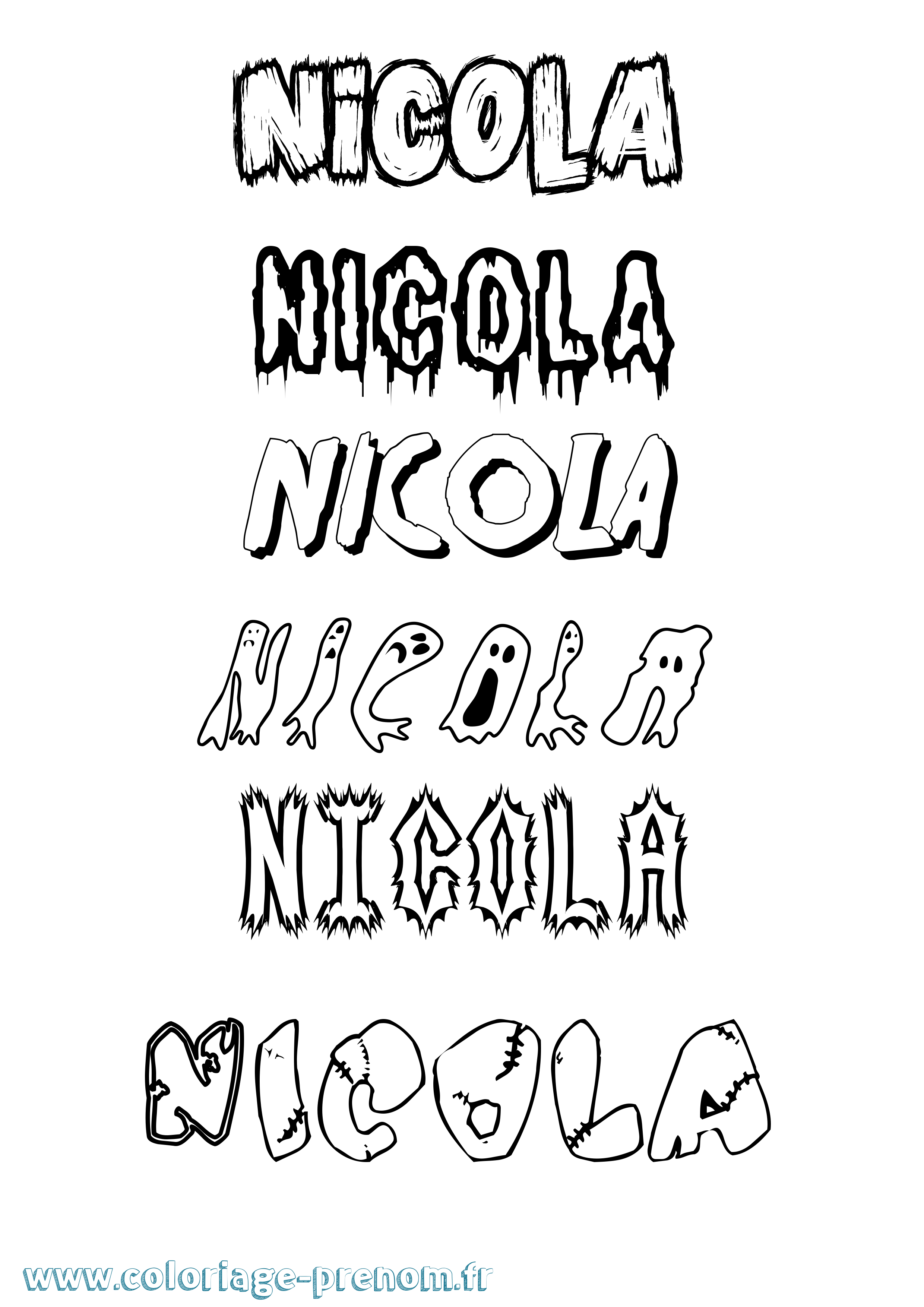 Coloriage Nicola Frisson Coloriage prénom Nicola Frisson