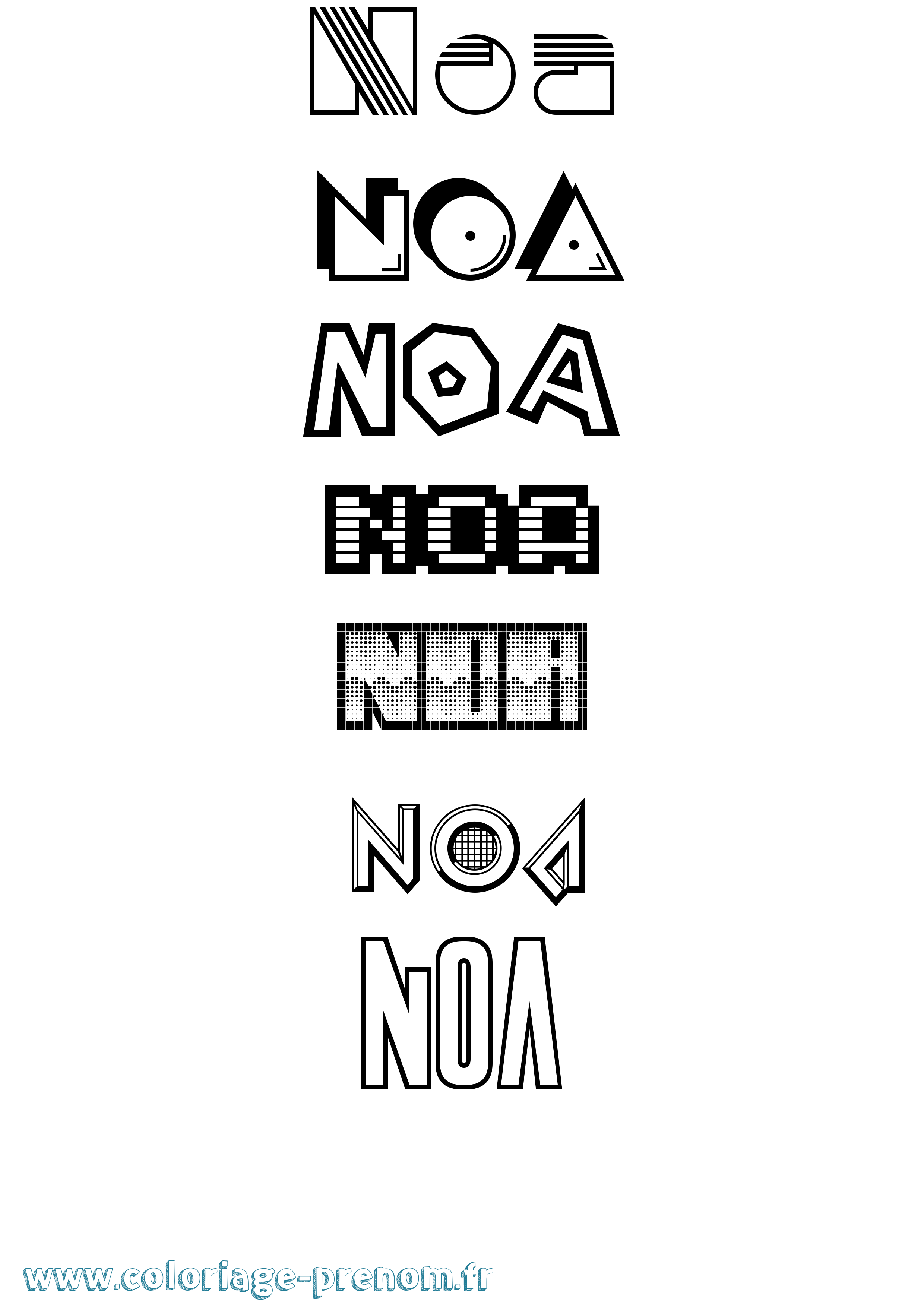 Coloriage Noa Jeux Vidéos Coloriage prénom Noa Jeux Vidéos