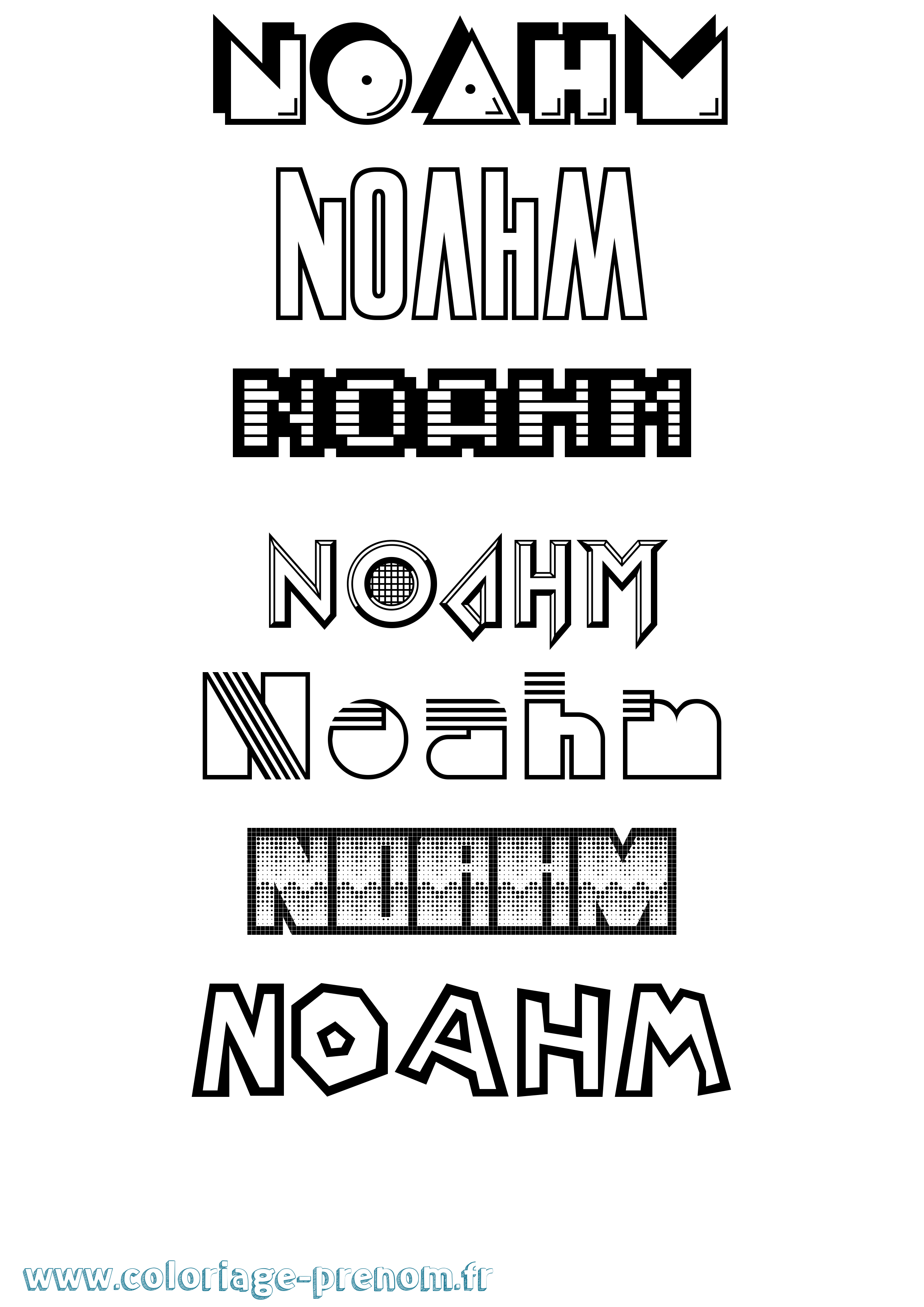 Coloriage Noahm Jeux Vidéos Coloriage prénom Noahm Jeux Vidéos