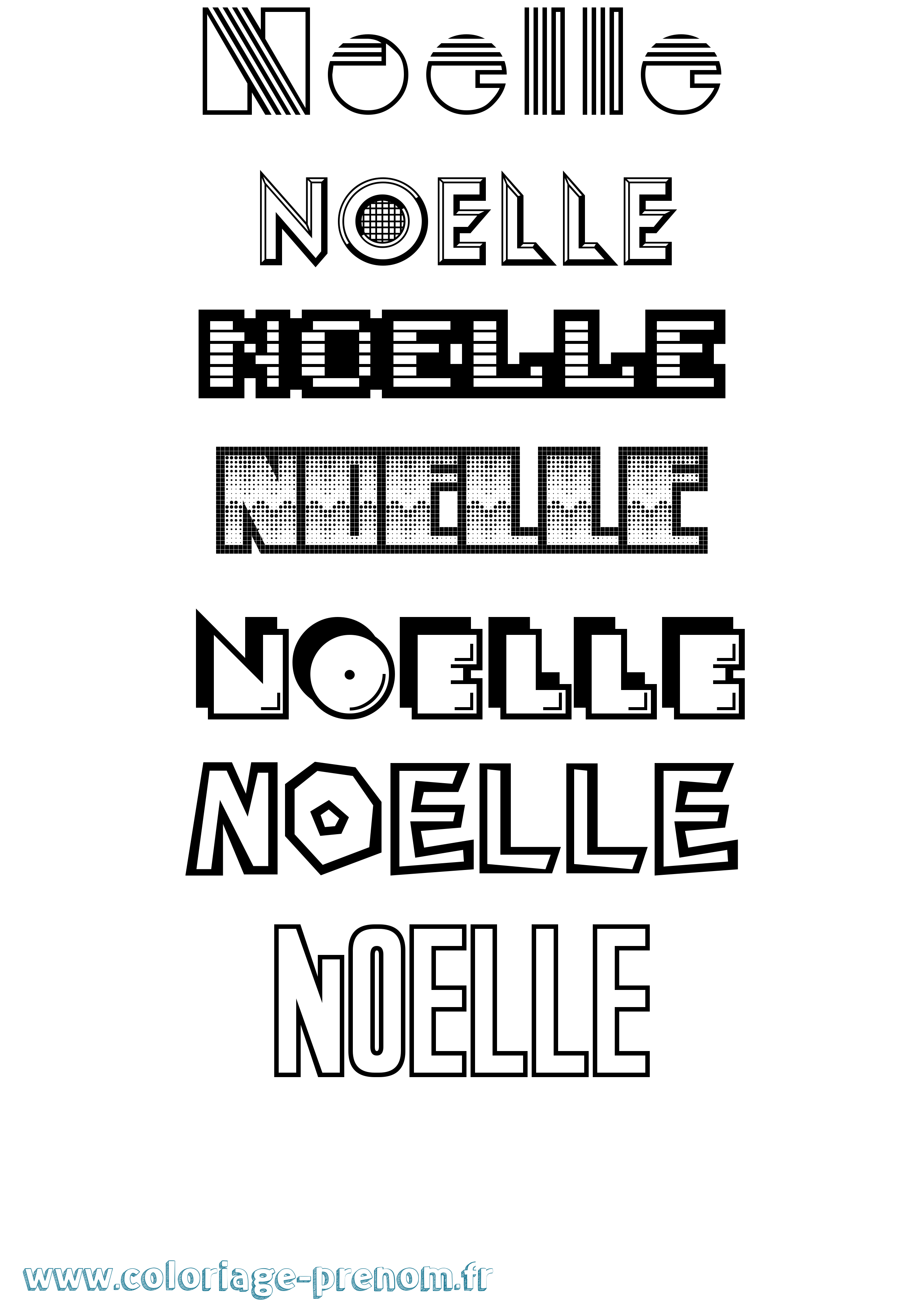 Coloriage Noelle Jeux Vidéos Coloriage prénom Noelle Jeux Vidéos