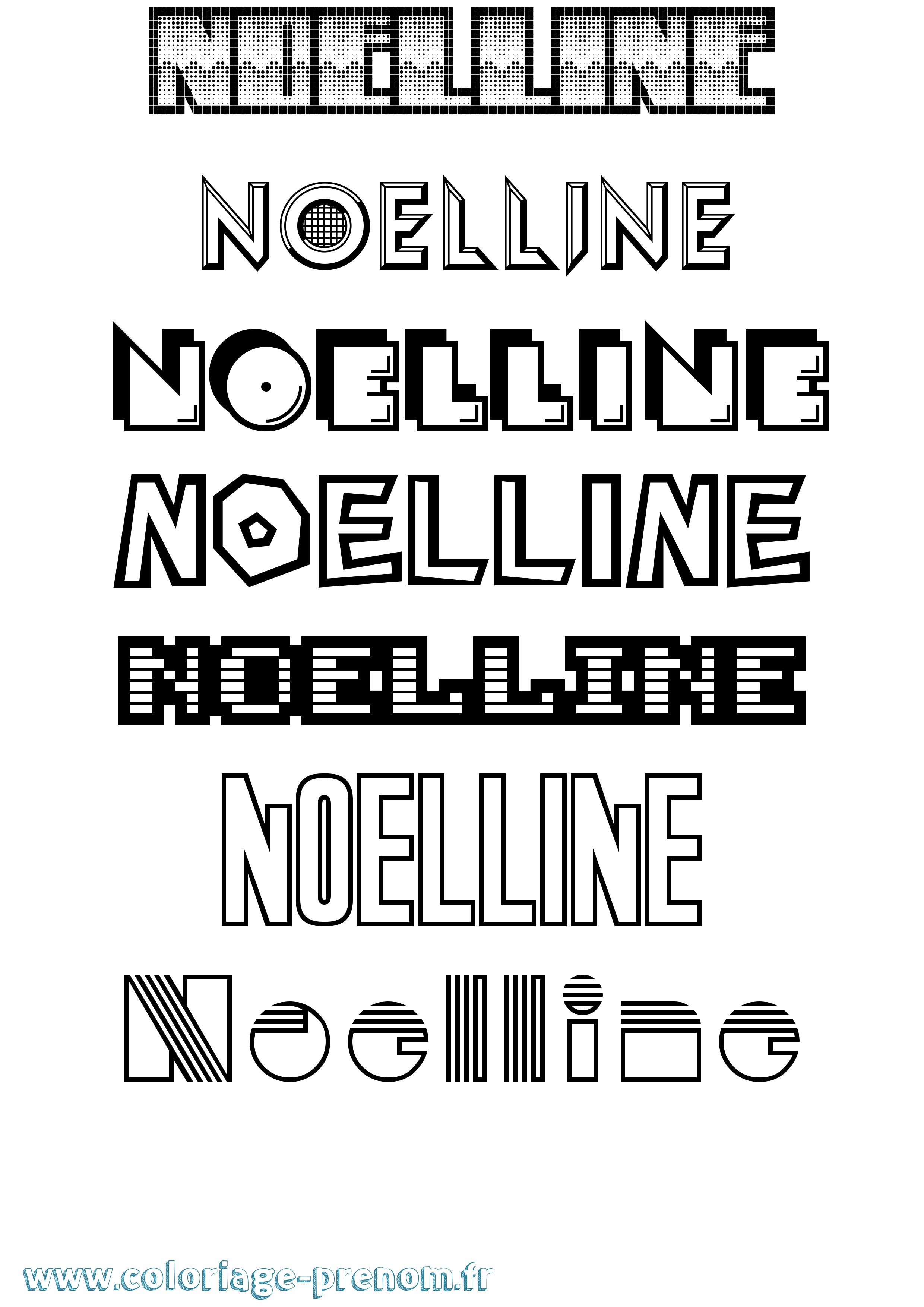 Coloriage prénom Noelline Jeux Vidéos
