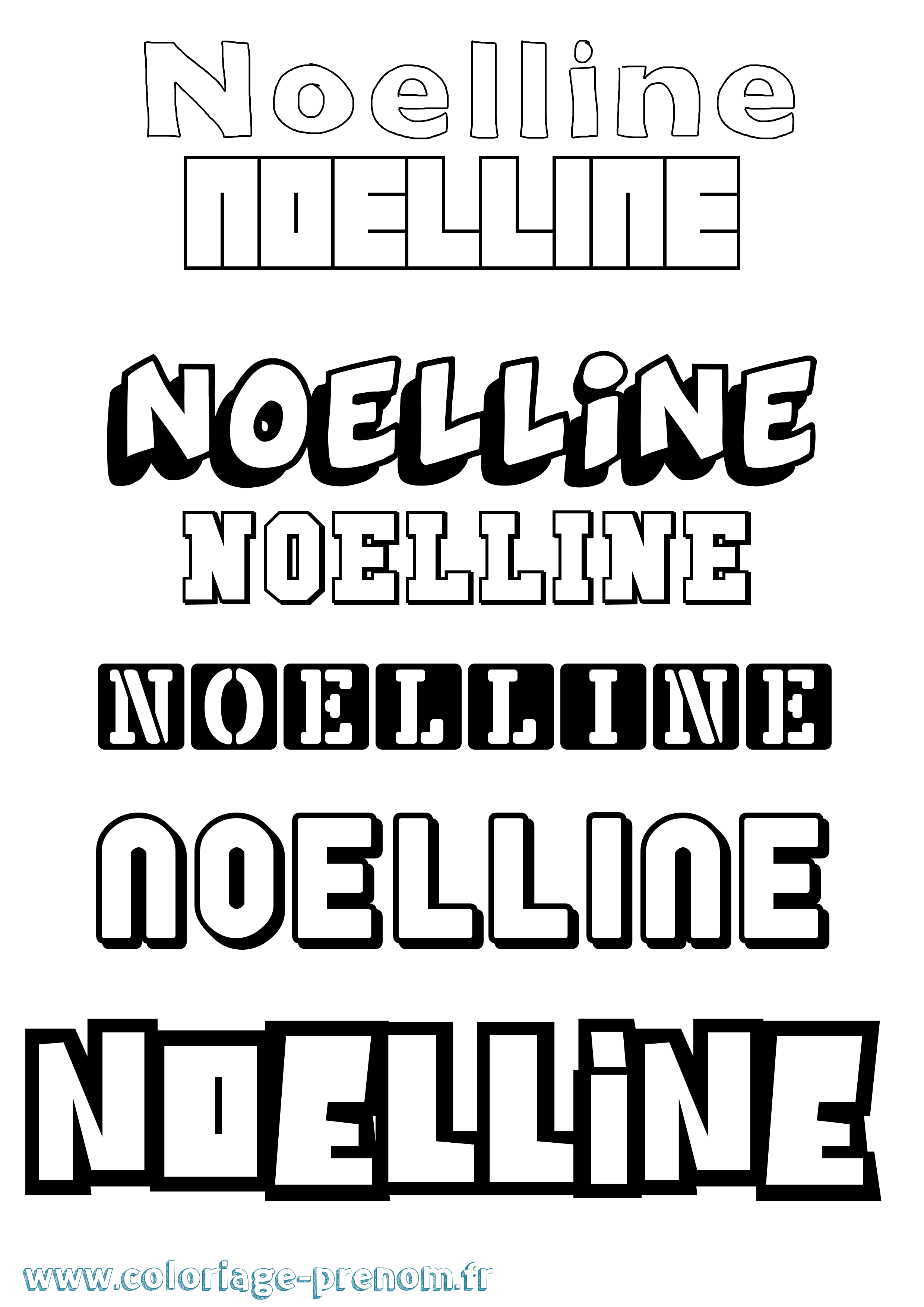 Coloriage prénom Noelline Simple