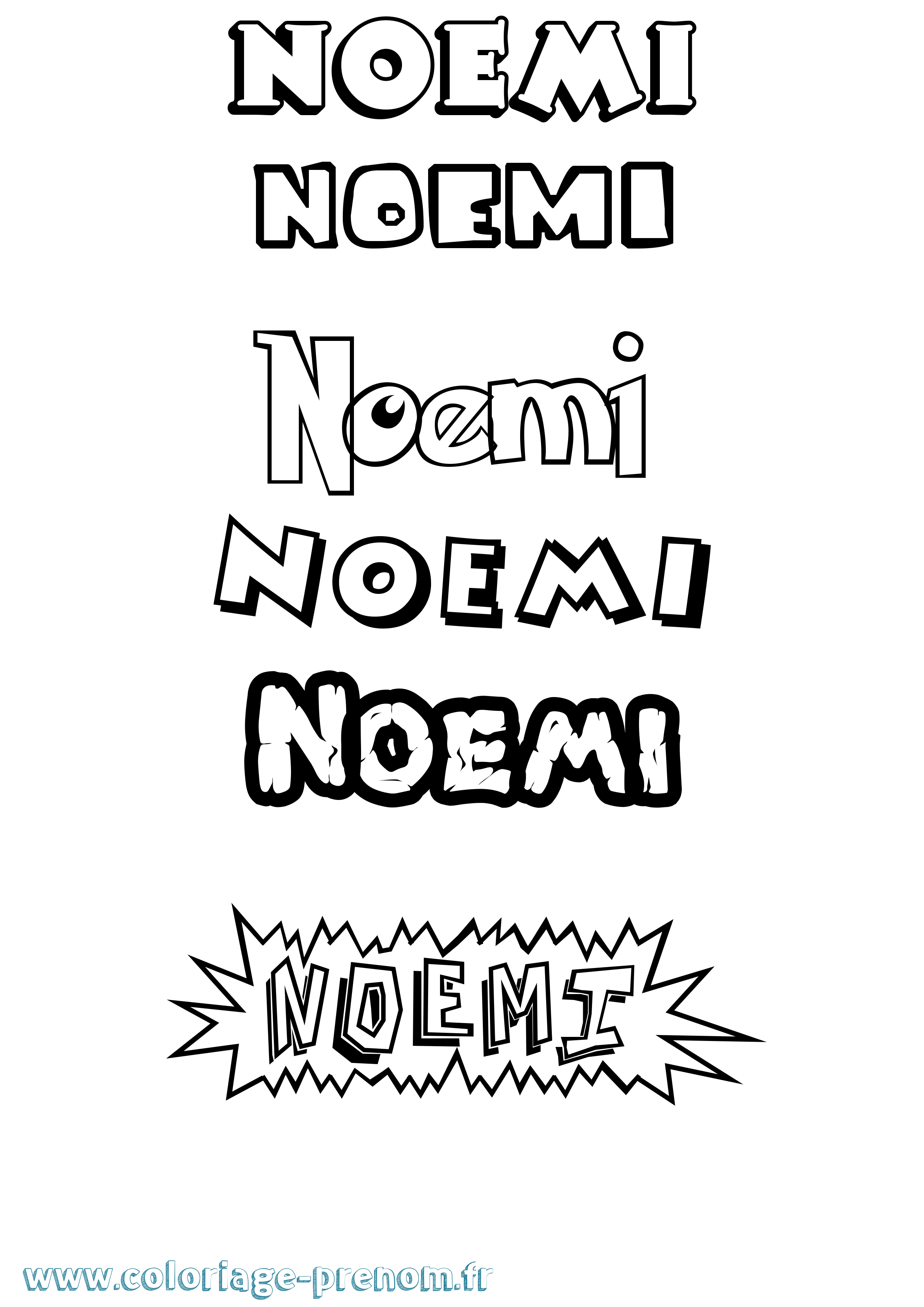 Coloriage Noemi Dessin Animé Coloriage prénom Noemi Dessin Animé