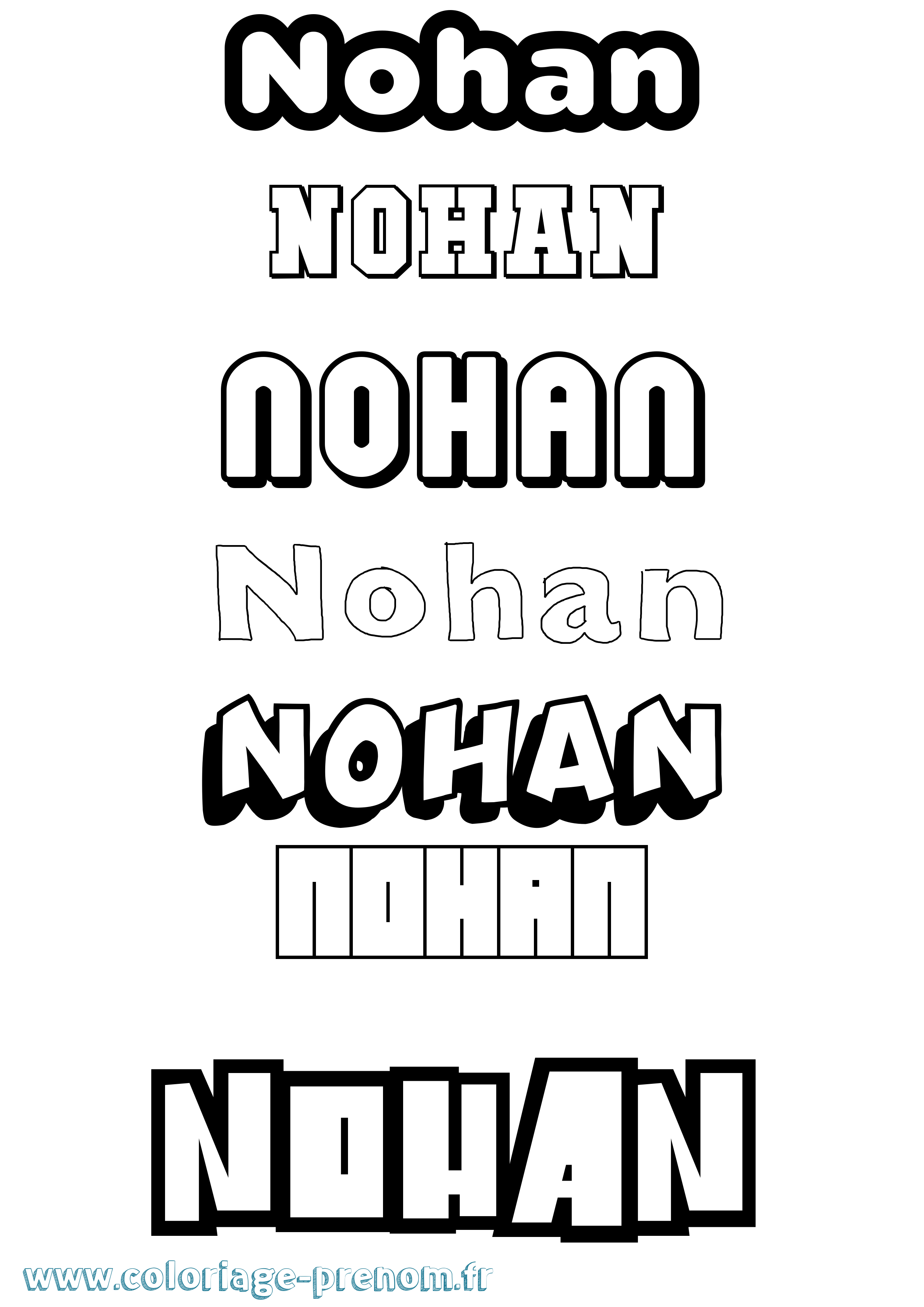 Coloriage prénom Nohan