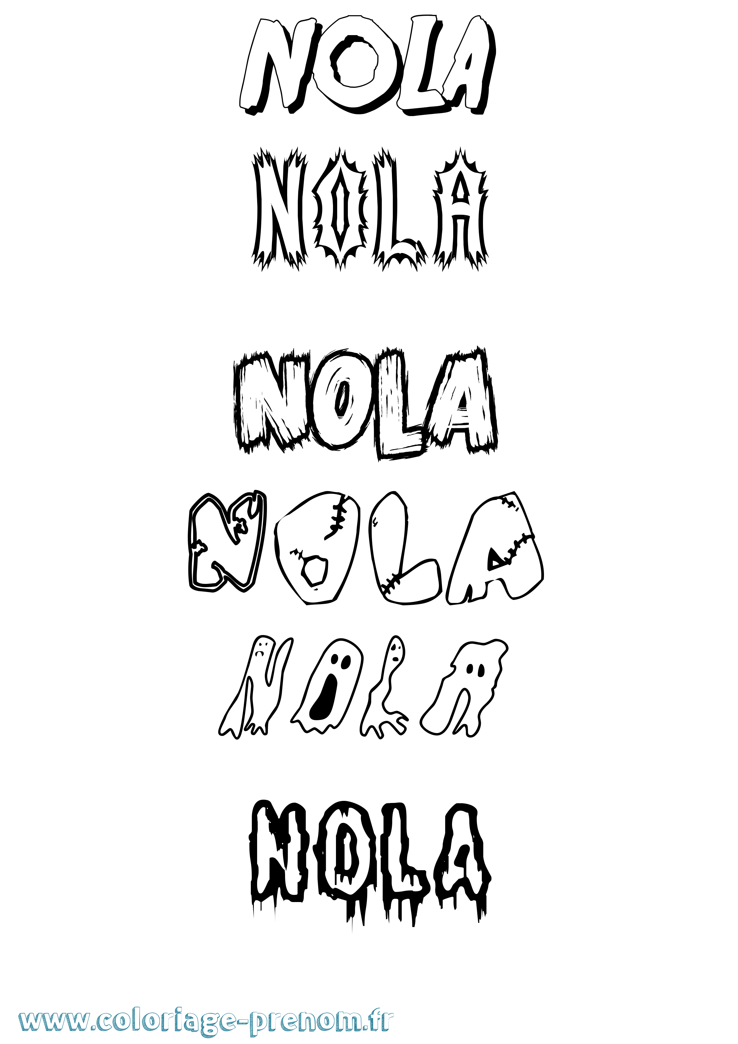 Coloriage Nola Frisson Coloriage prénom Nola Frisson