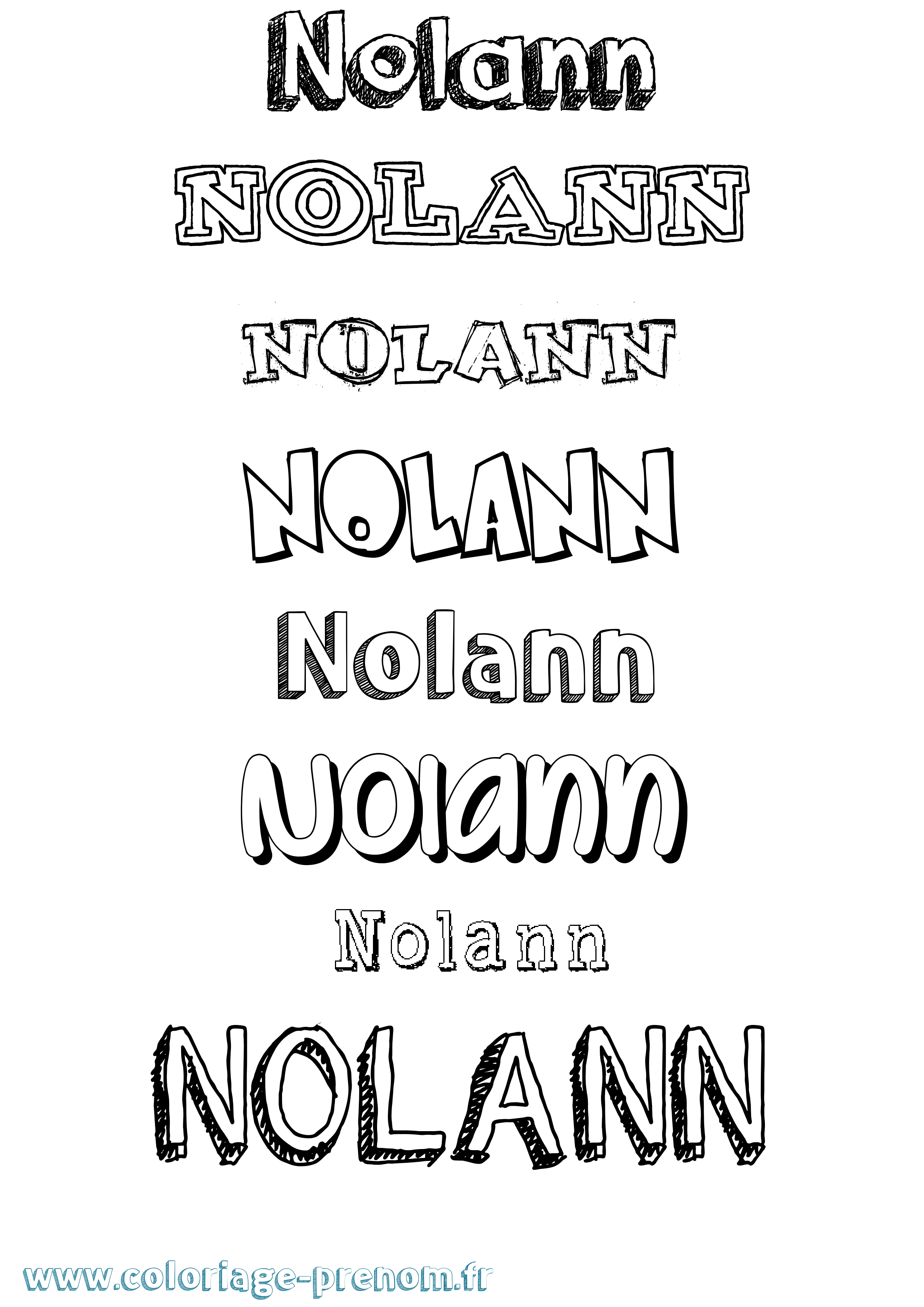 Coloriage prénom Nolann Dessiné