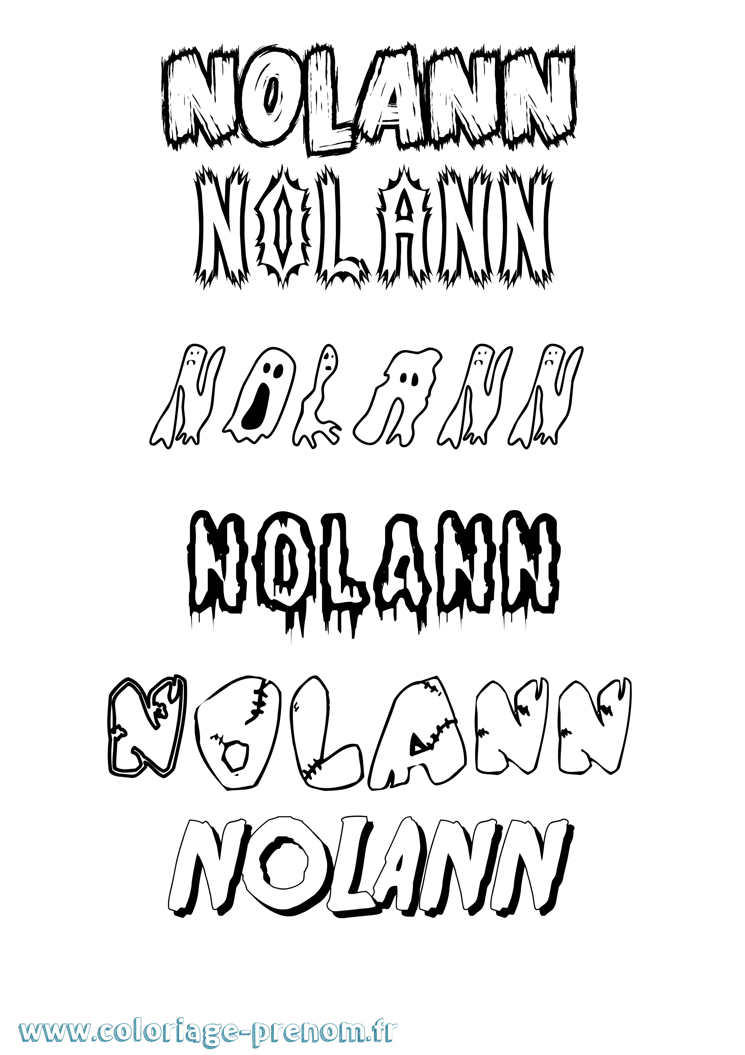 Coloriage prénom Nolann Frisson