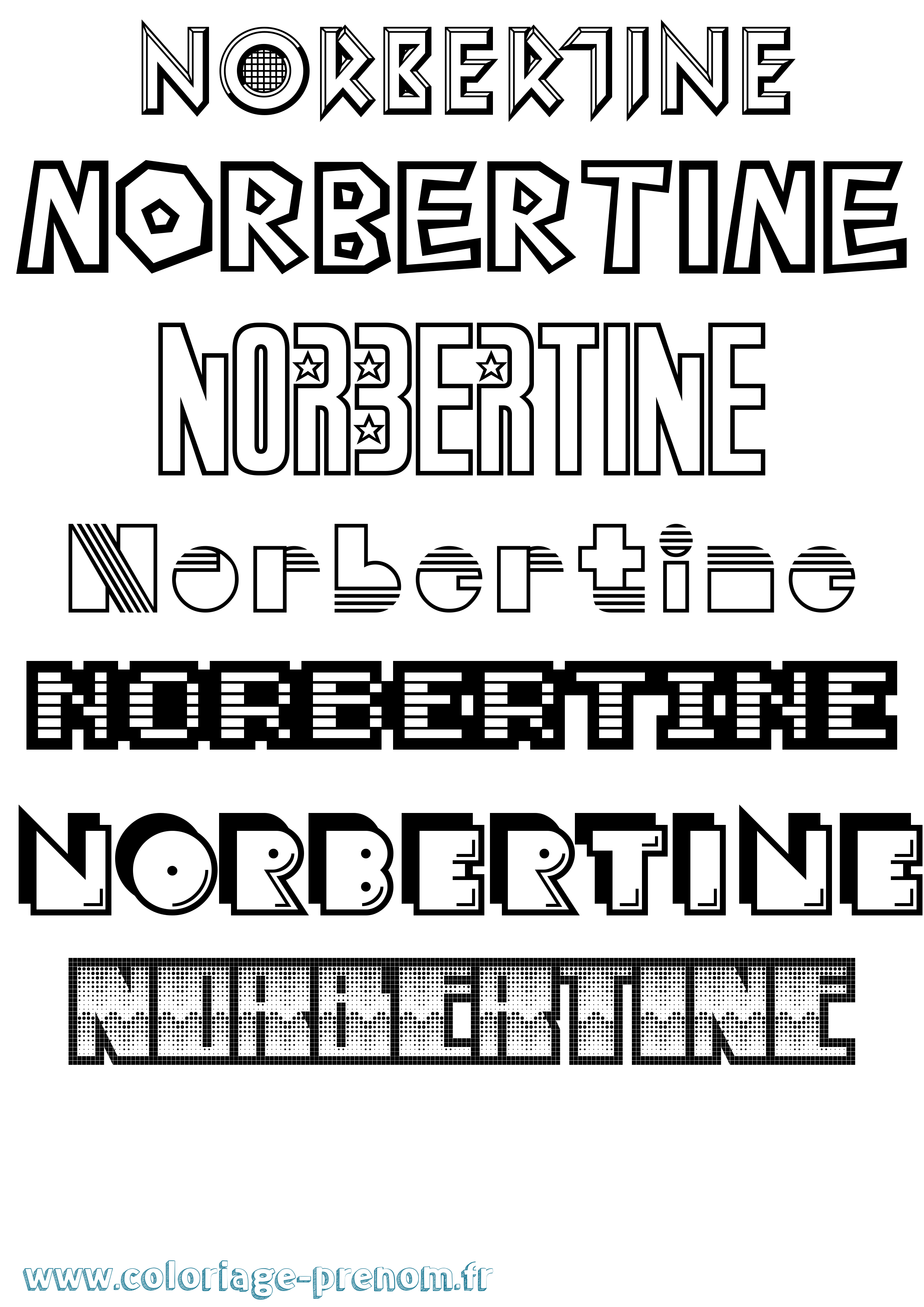 Coloriage Norbertine Jeux Vidéos Coloriage prénom Norbertine Jeux Vidéos