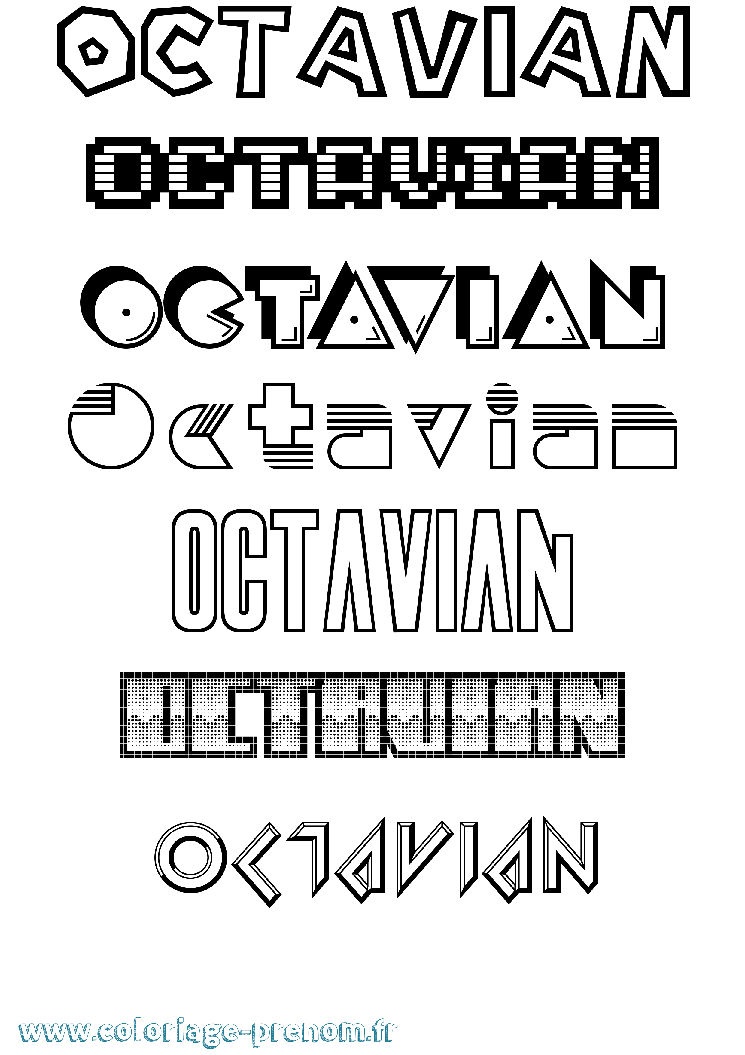 Coloriage Octavian Jeux Vidéos Coloriage prénom Octavian Jeux Vidéos