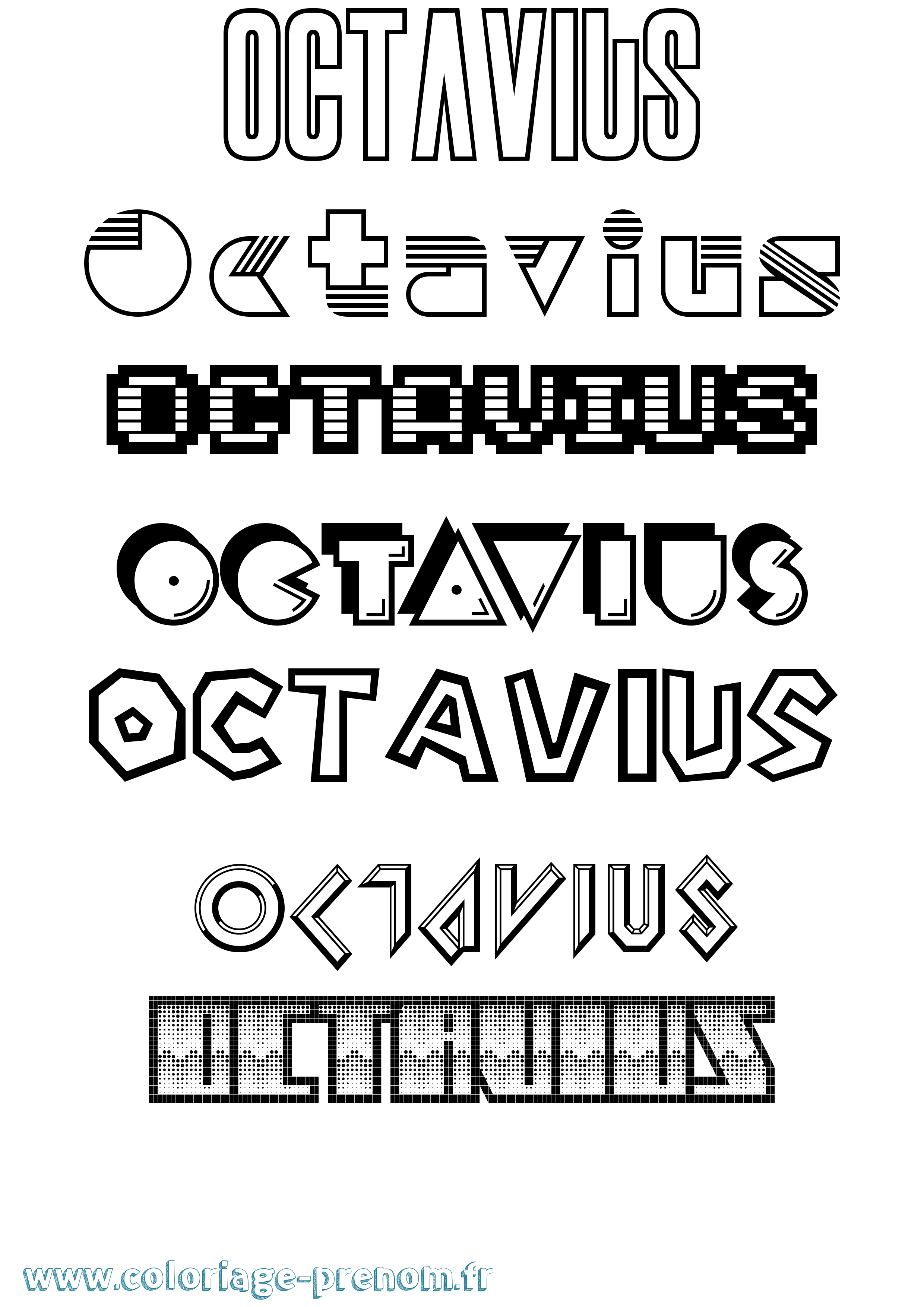 Coloriage Octavius Jeux Vidéos Coloriage prénom Octavius Jeux Vidéos