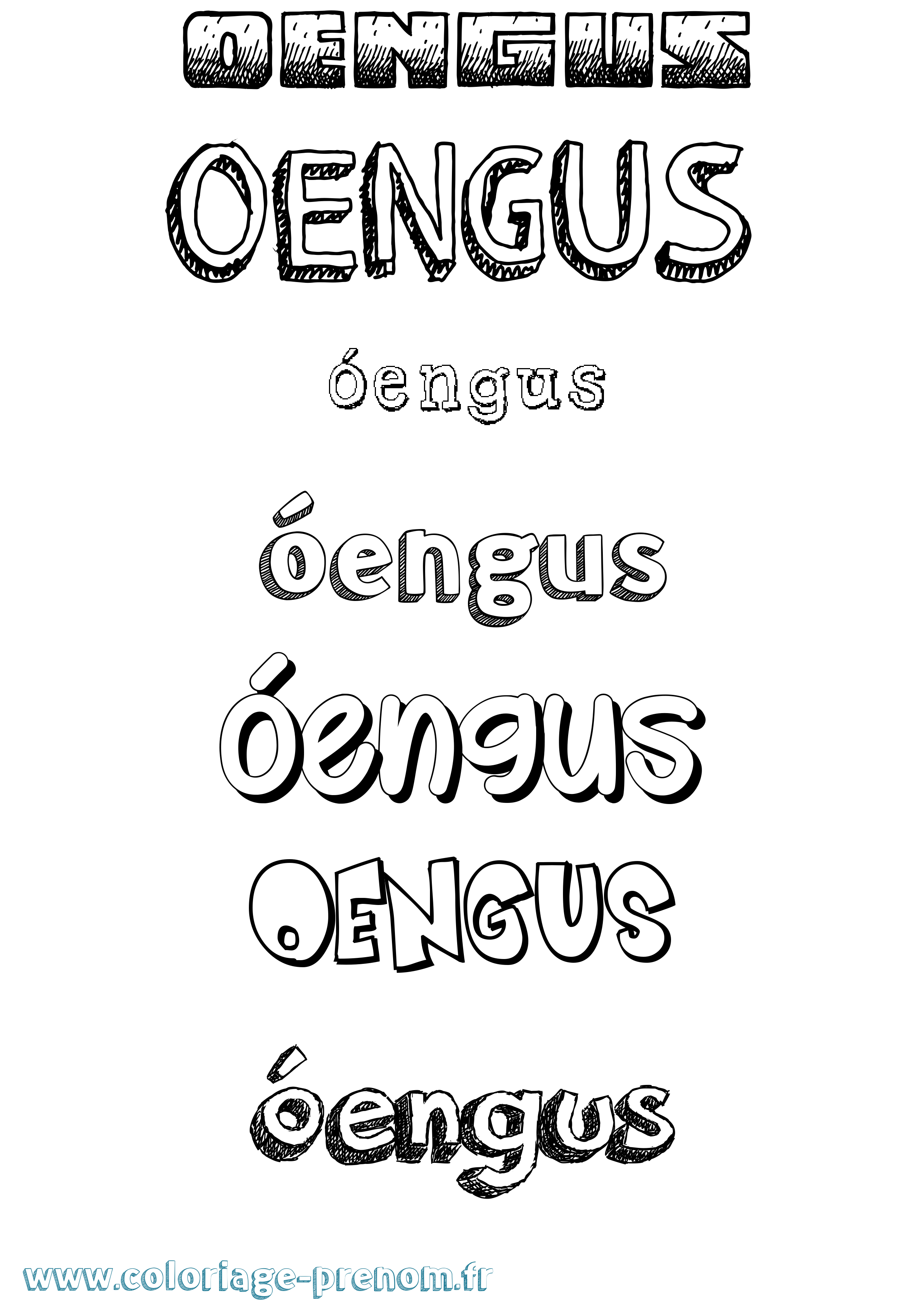 Coloriage Óengus Dessiné Coloriage prénom Óengus Dessiné