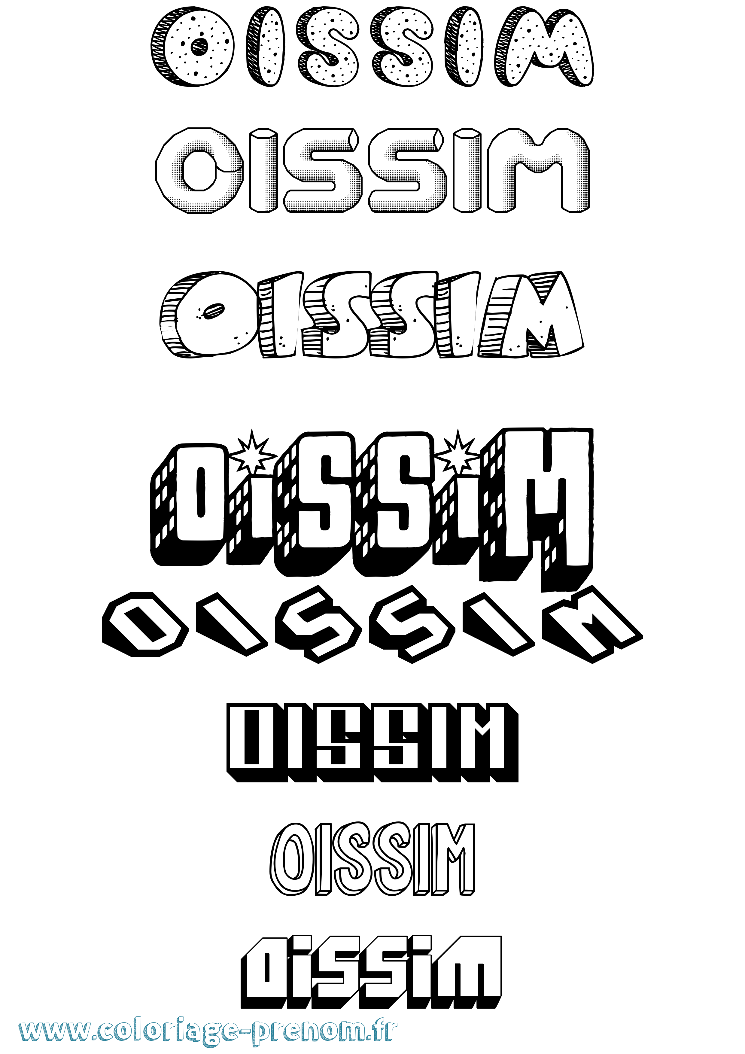Coloriage Oissim Effet 3D Coloriage prénom Oissim Effet 3D