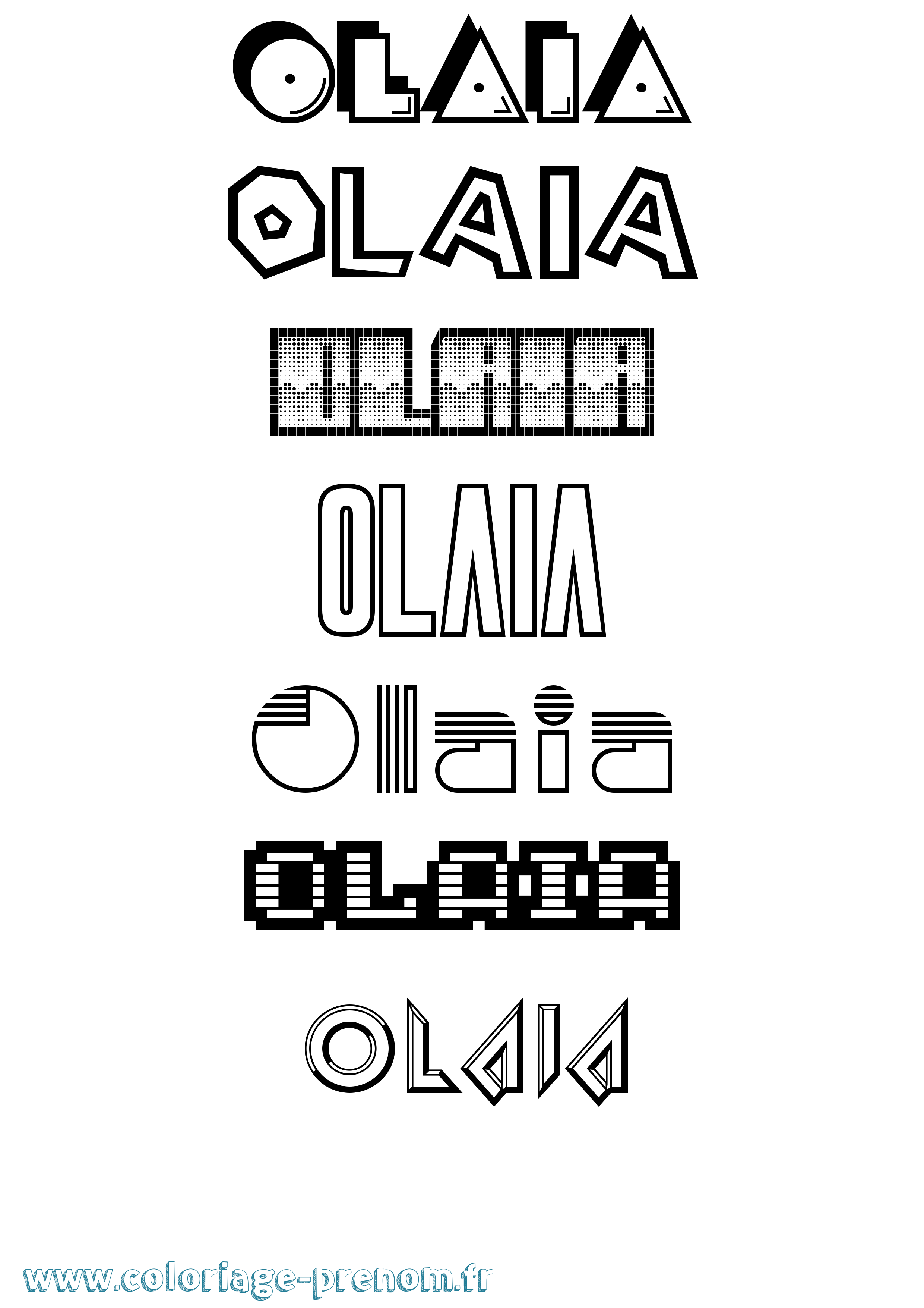 Coloriage Olaia Jeux Vidéos Coloriage prénom Olaia Jeux Vidéos