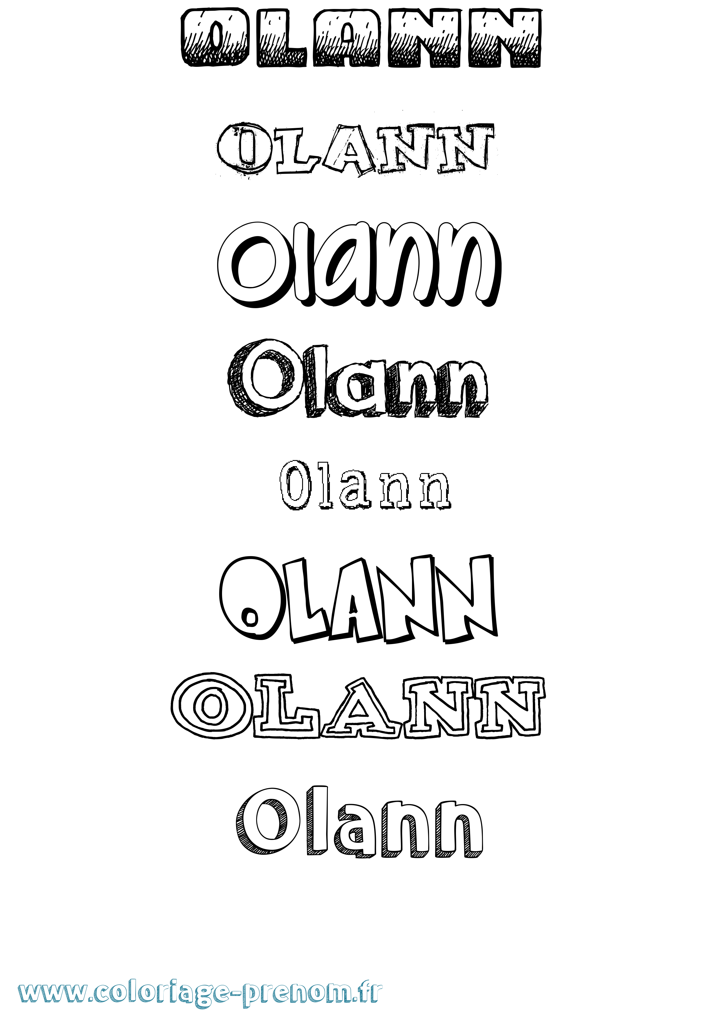 Coloriage prénom Olann Dessiné