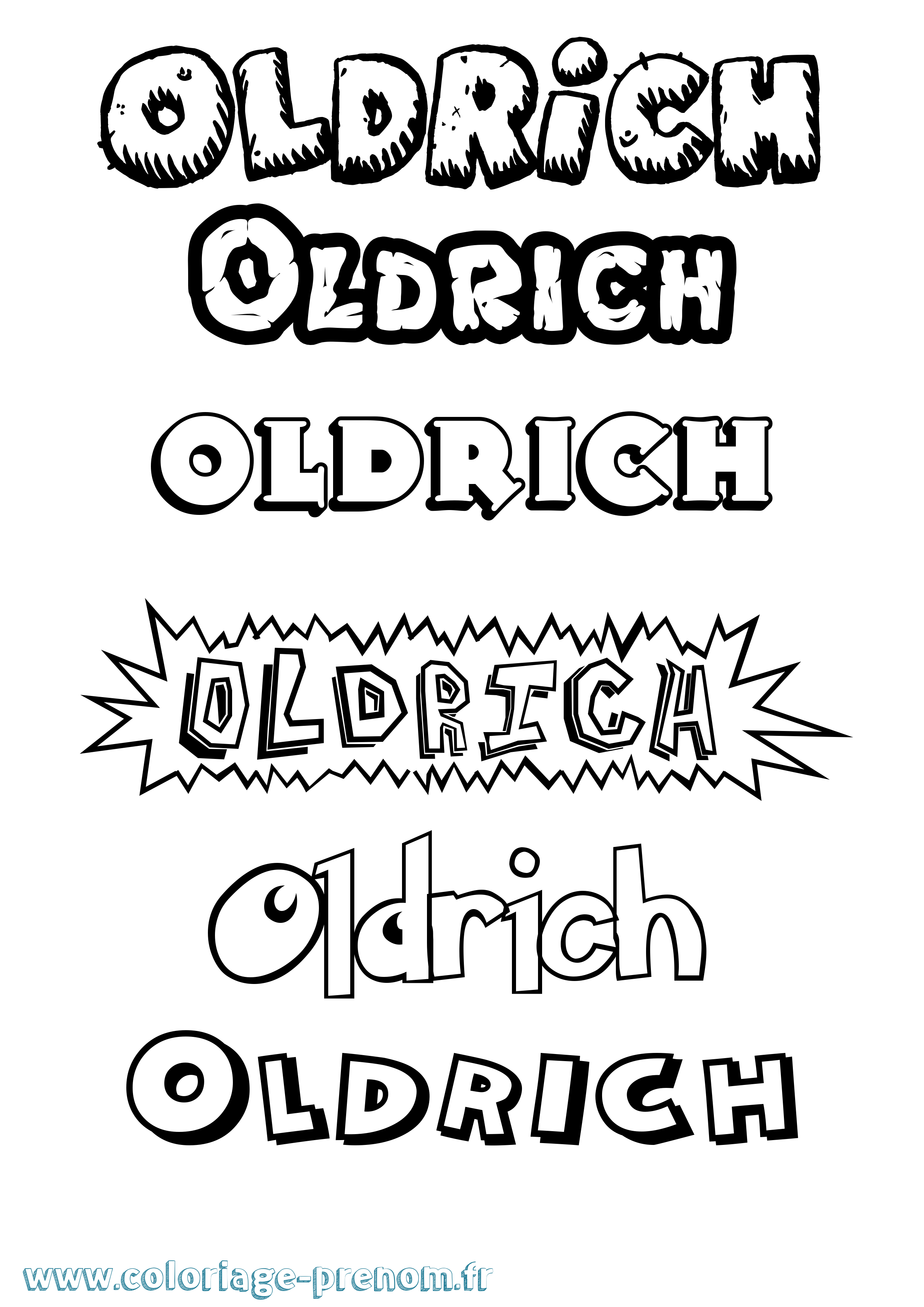 Coloriage Oldrich Dessin Animé Coloriage prénom Oldrich Dessin Animé