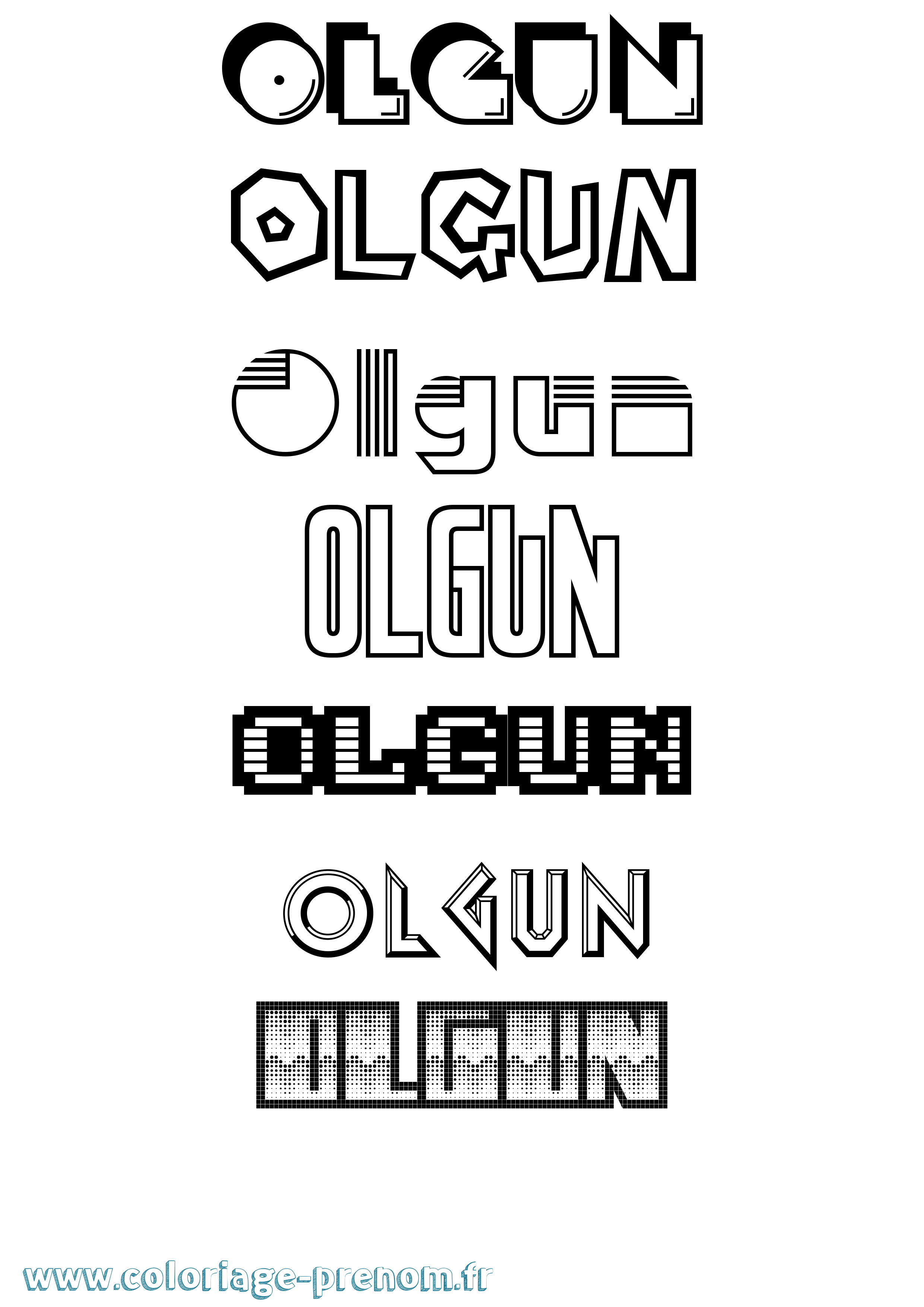 Coloriage Olgun Jeux Vidéos Coloriage prénom Olgun Jeux Vidéos