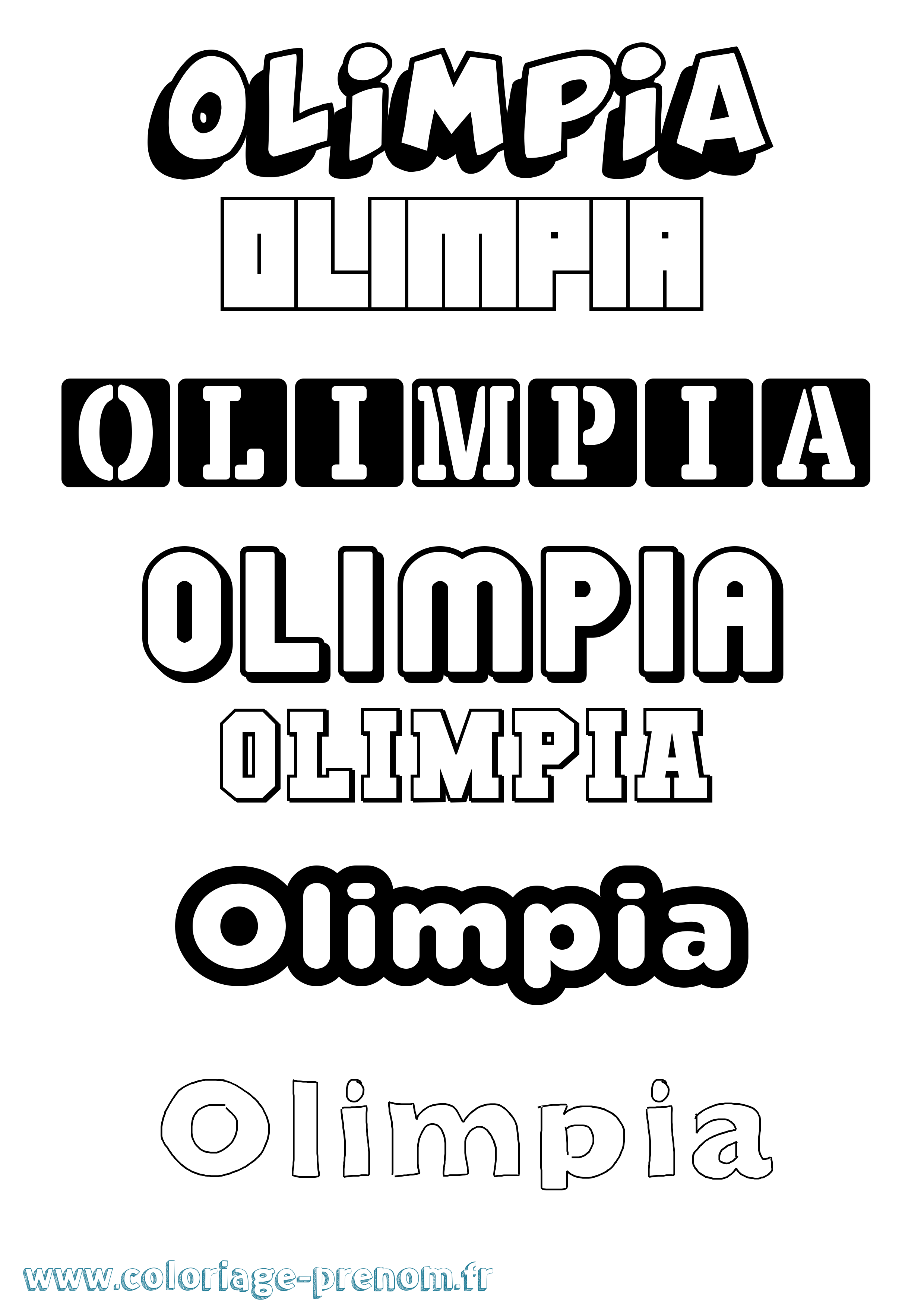 Coloriage Olimpia Simple Coloriage prénom Olimpia Simple