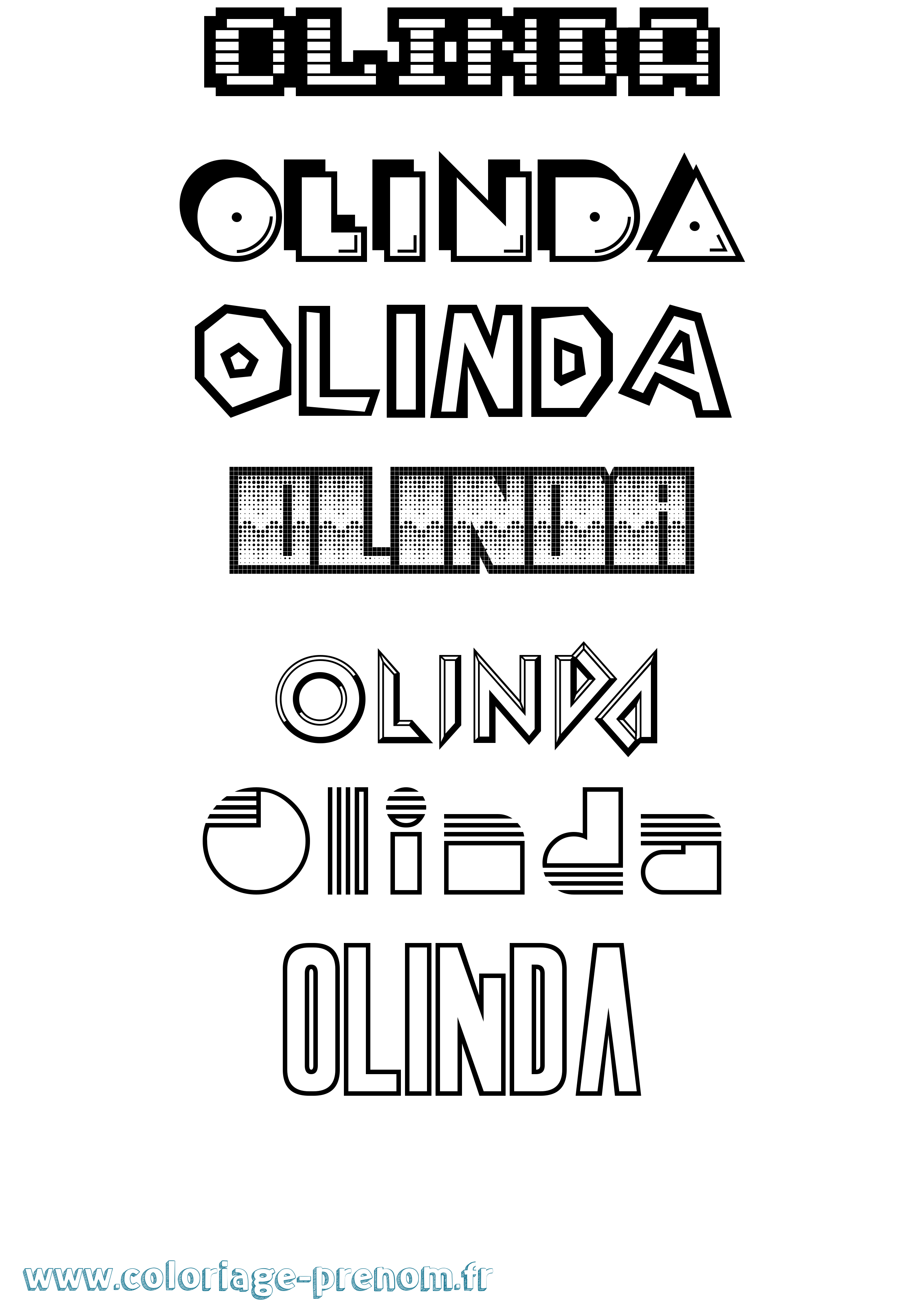 Coloriage Olinda Jeux Vidéos Coloriage prénom Olinda Jeux Vidéos