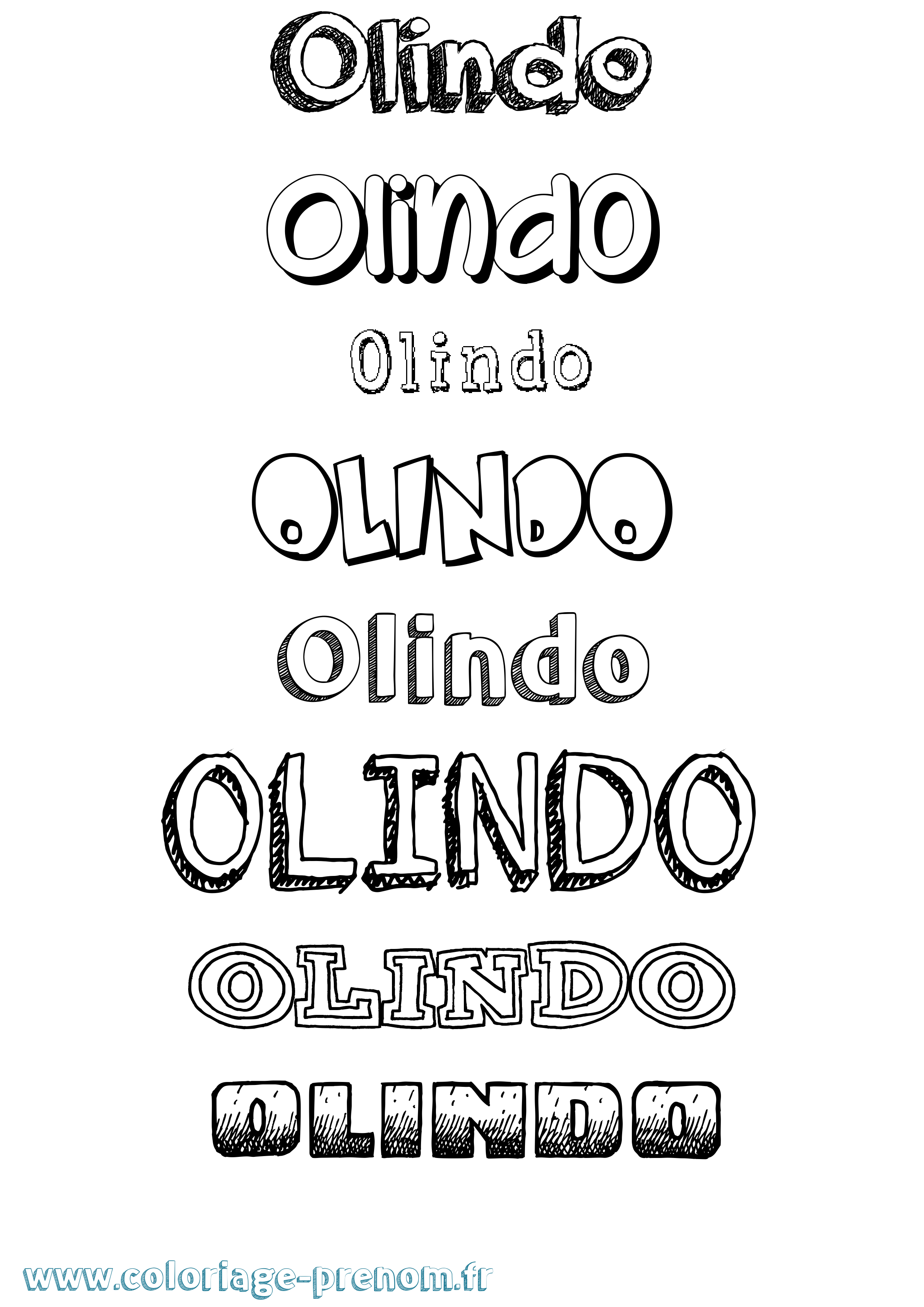 Coloriage Olindo Dessiné Coloriage prénom Olindo Dessiné