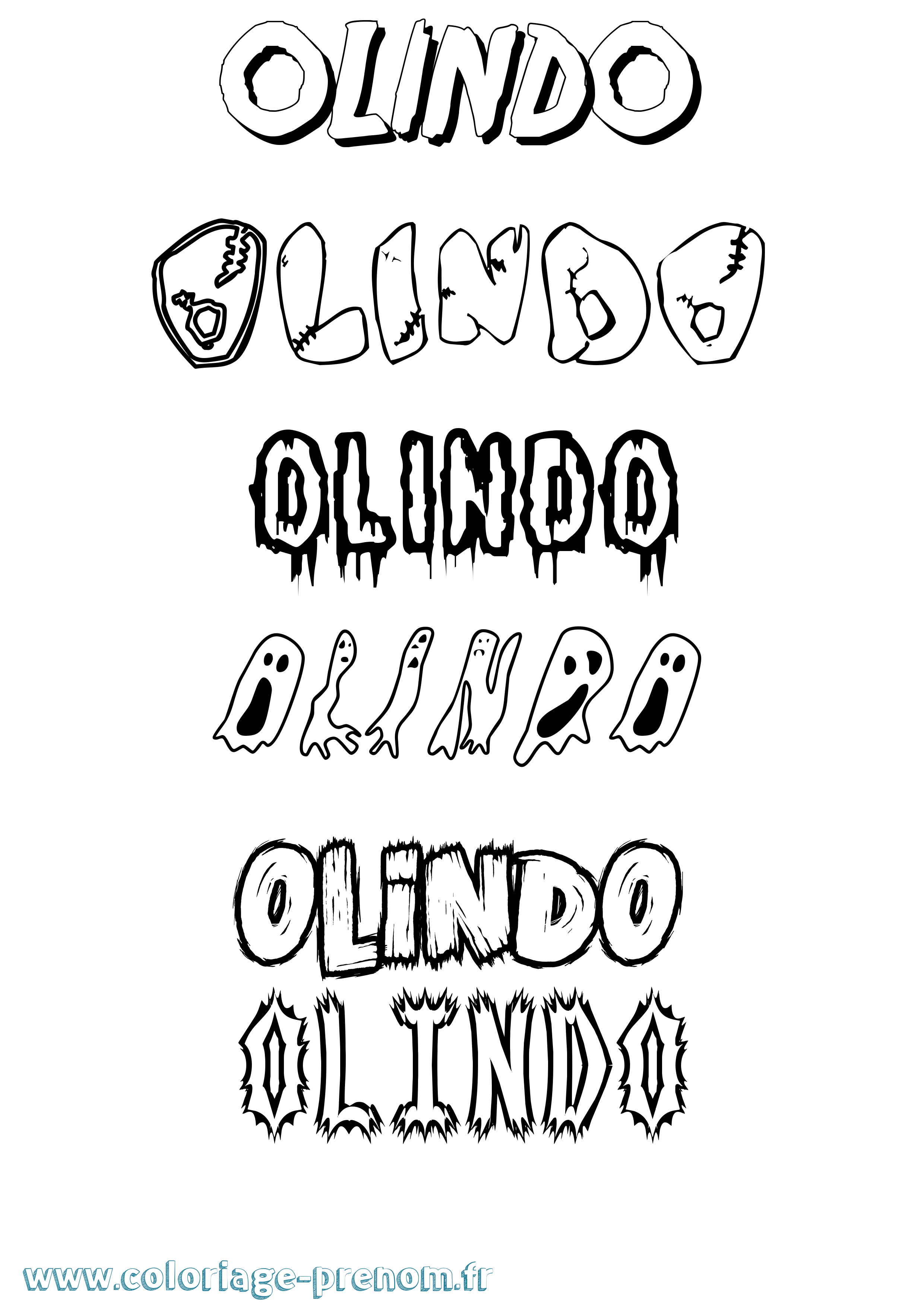 Coloriage Olindo Frisson Coloriage prénom Olindo Frisson