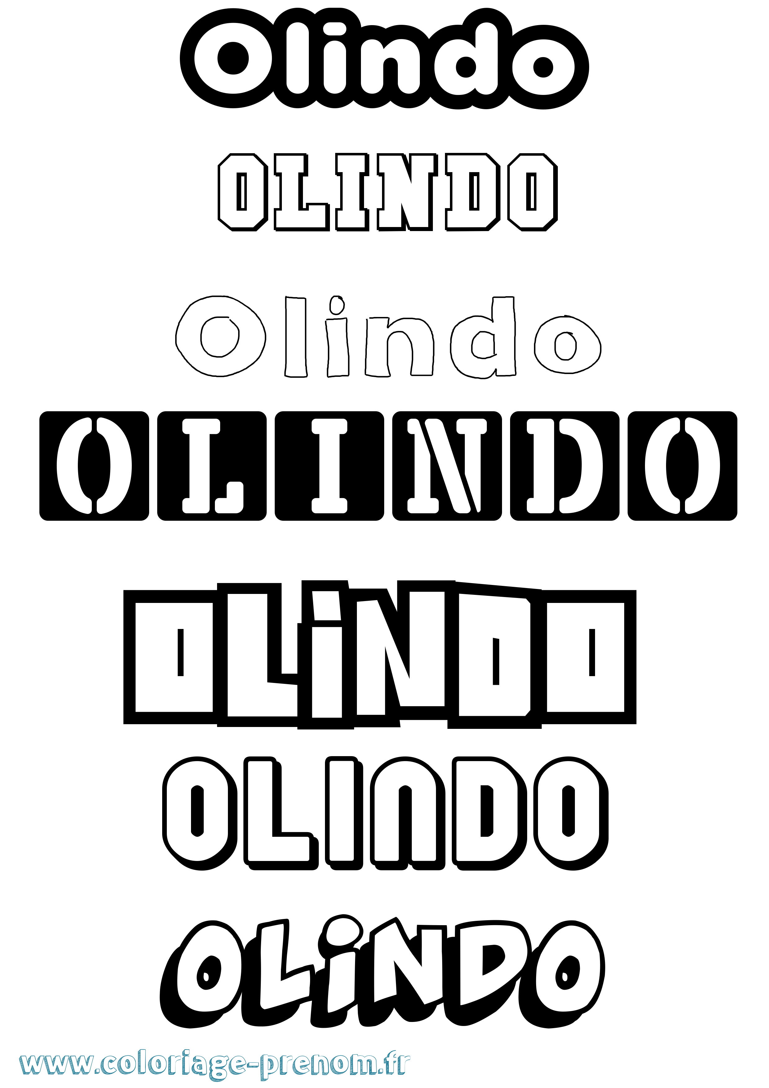 Coloriage Olindo Simple Coloriage prénom Olindo Simple